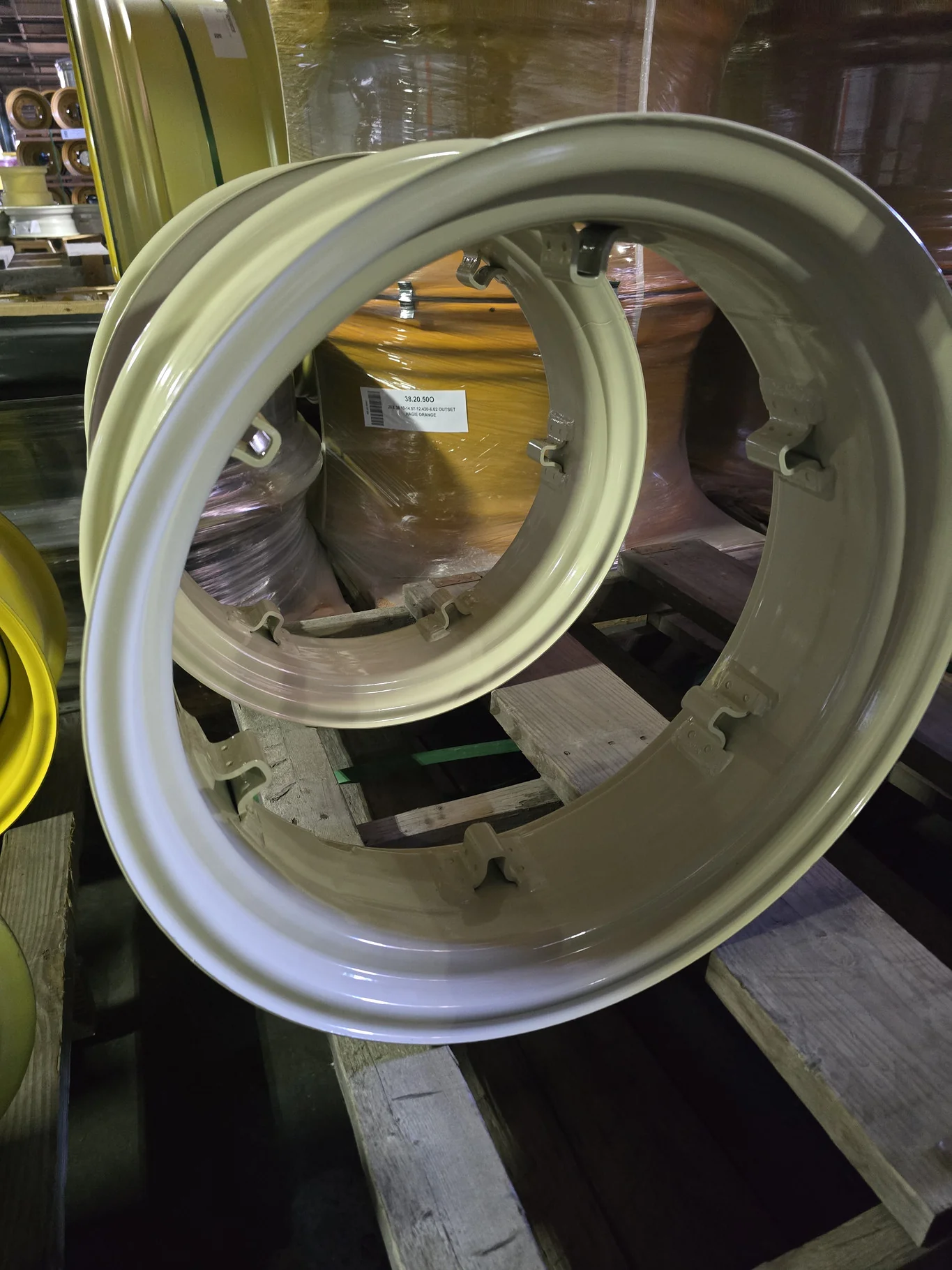 8 X 24 6 CLAMP OFF WHITE WHEEL image 2