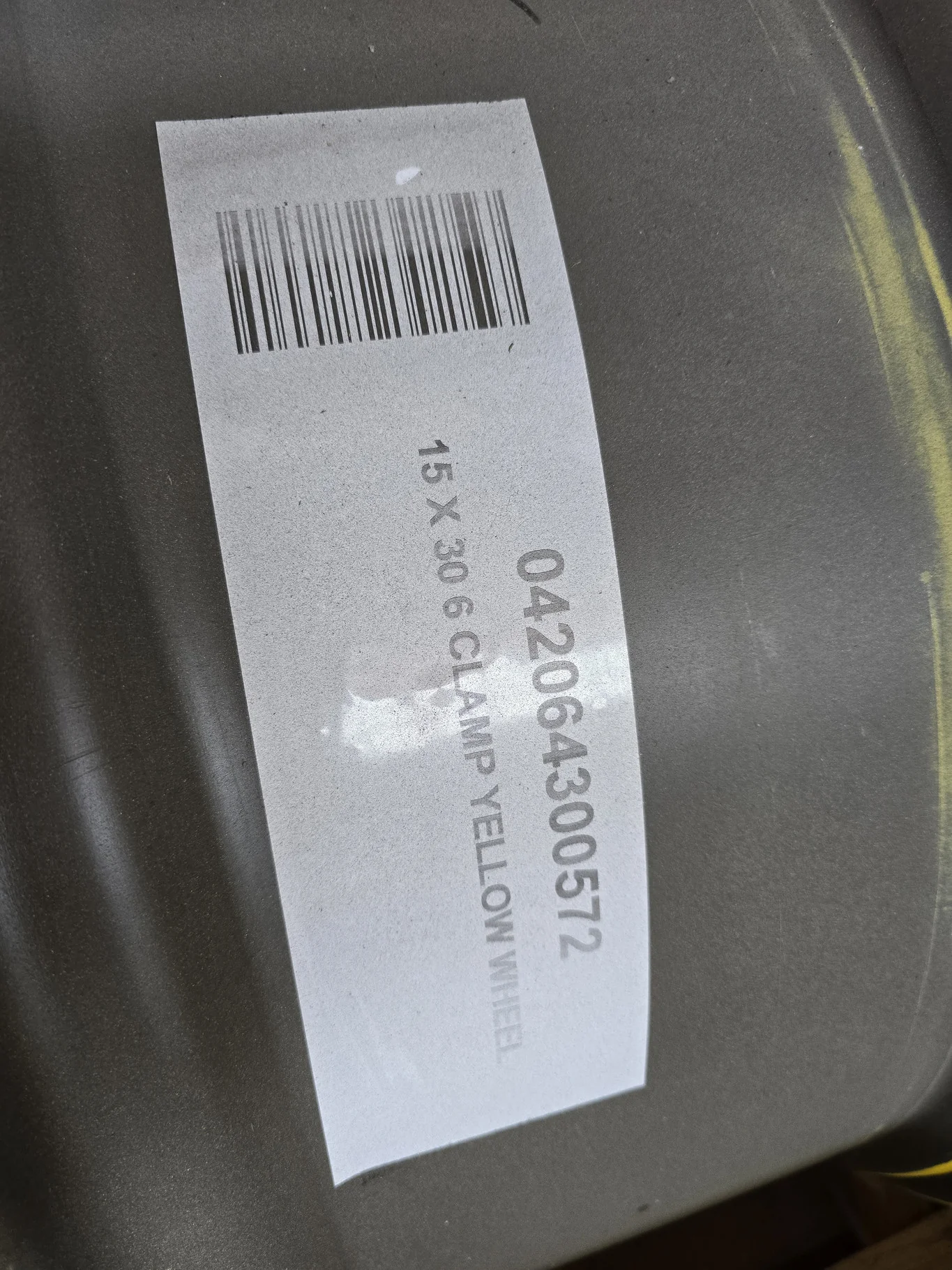 15 X 30 6 CLAMP YELLOW WHEEL image 3