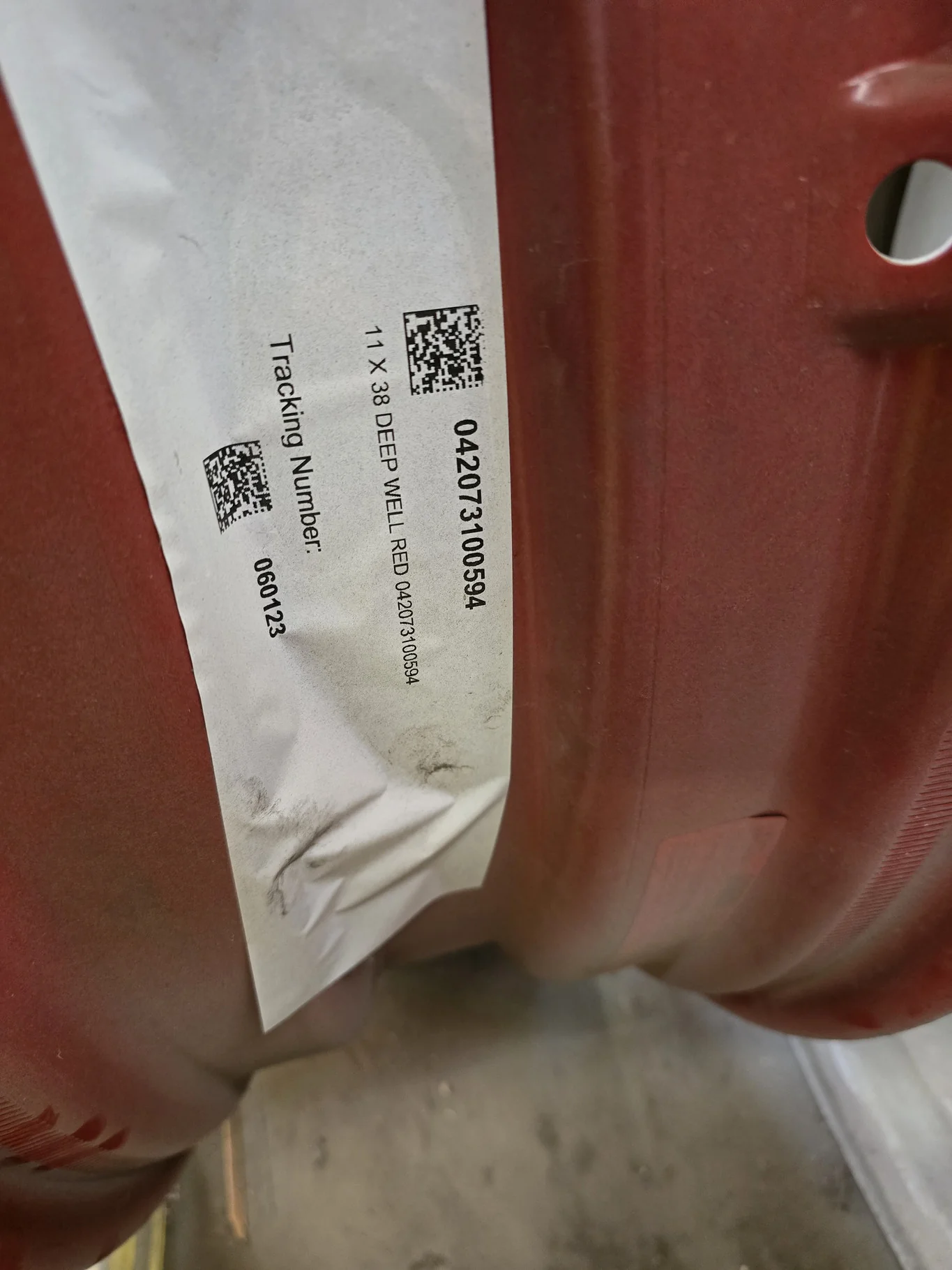 11 X 38 FENDT RED WHEEL image 3