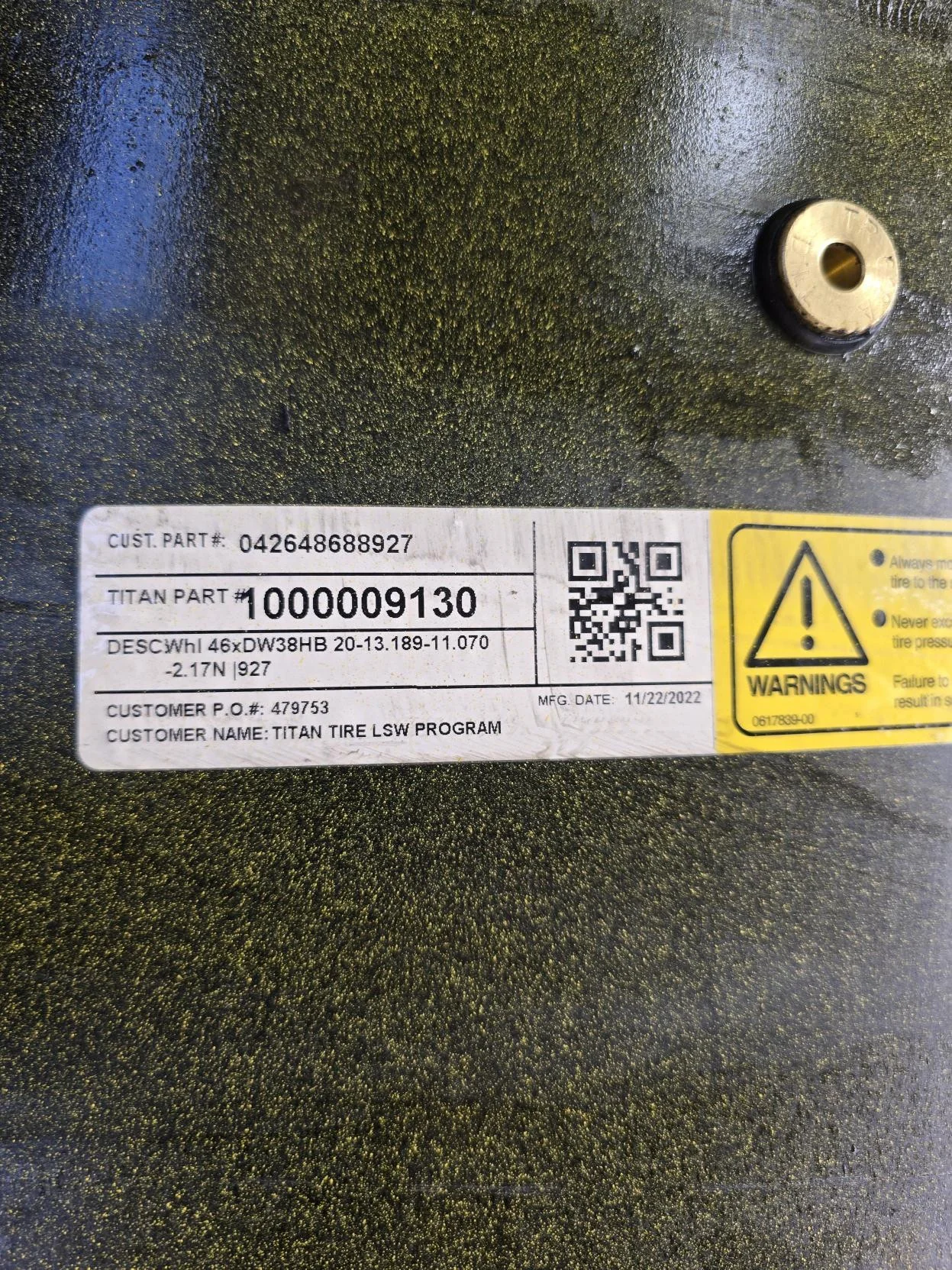 38 X 46 20-13.189-11.07-2.17INSET YELLOW WHEEL image 3