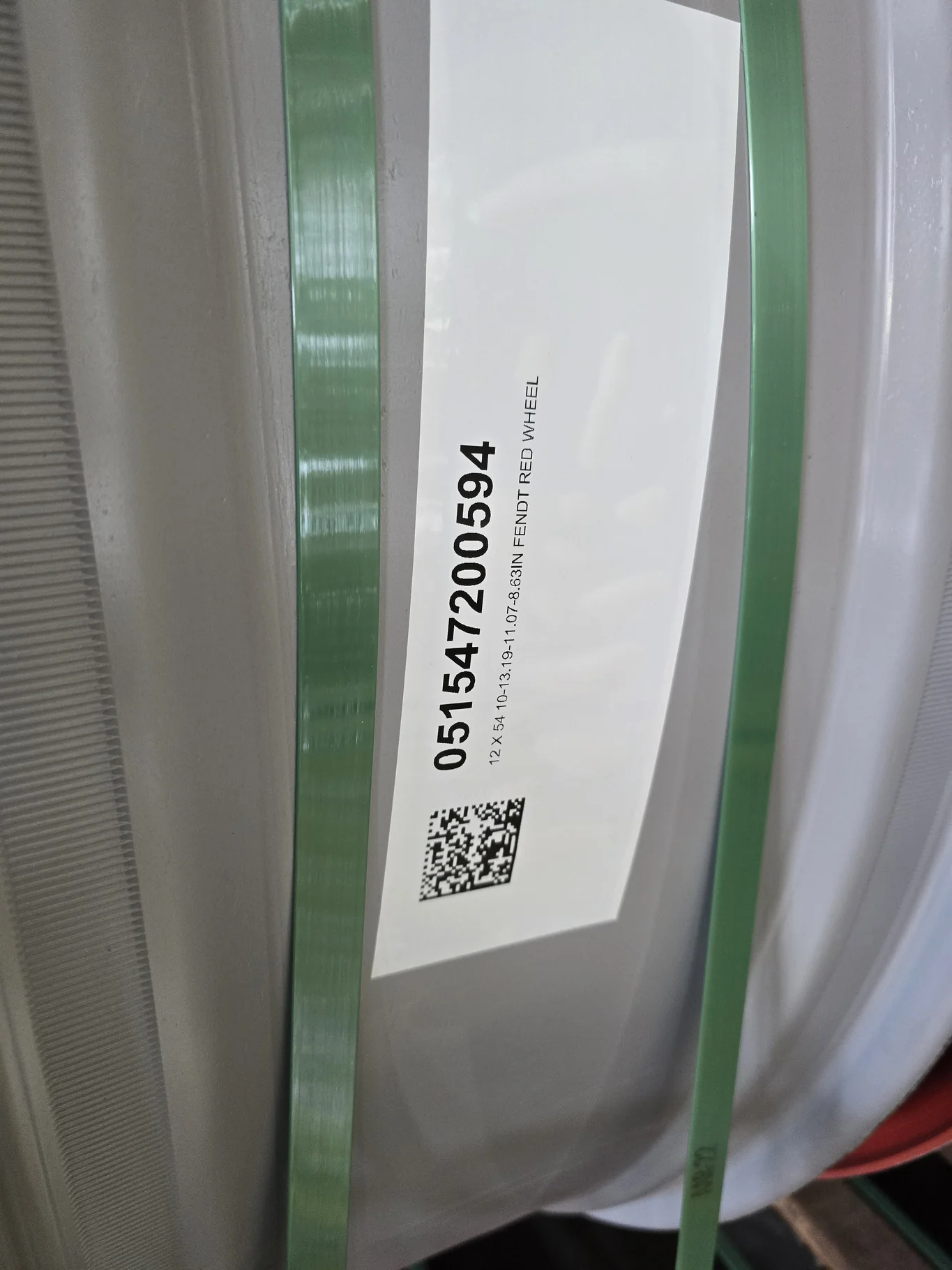 12 X 54 10-13.19-11.07-8.63IN FENDT RED WHEEL image 3