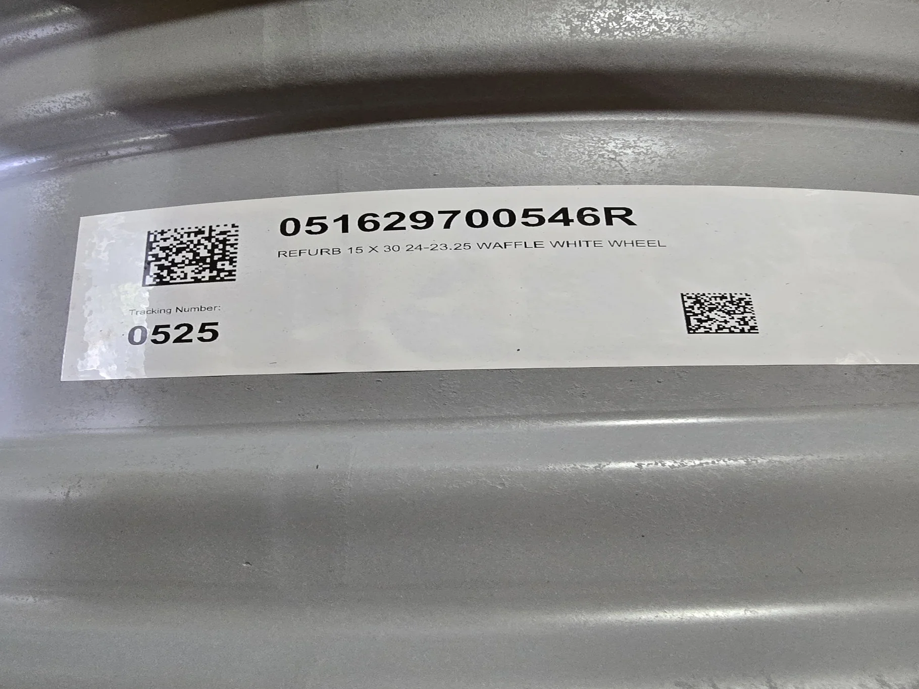 15 X 30 24-23.25 WAFFLE WHITE WHEEL image 3