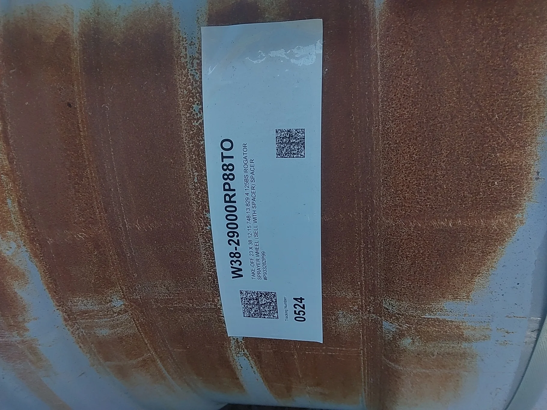 23 X 38 8-10.826-8.755 11" BS Miller Sprayer Sprayer Wheel image 5
