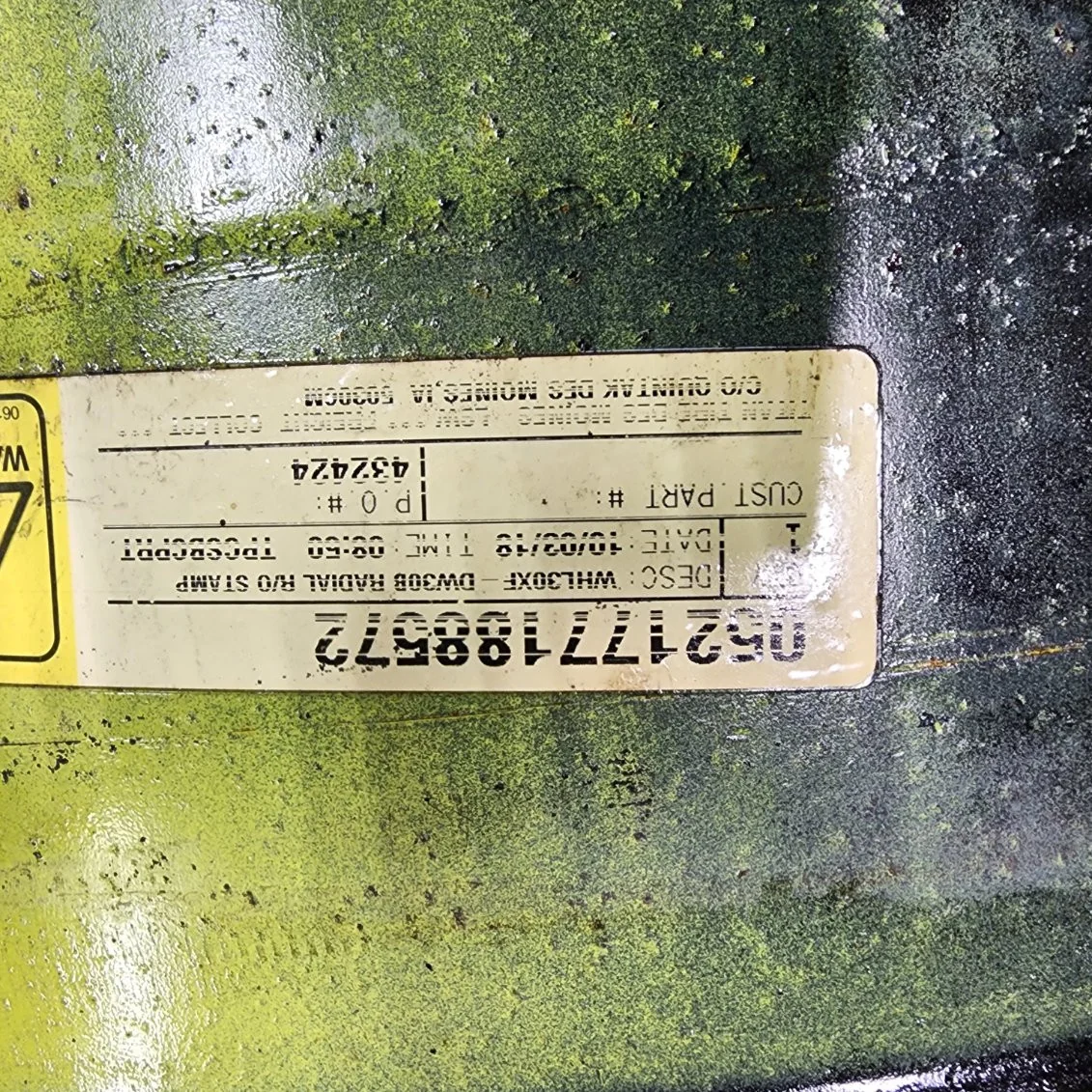 Take-Off 30 X 30 8-10.82-8.78-1.00 INSET JD Yellow Wheel image 3