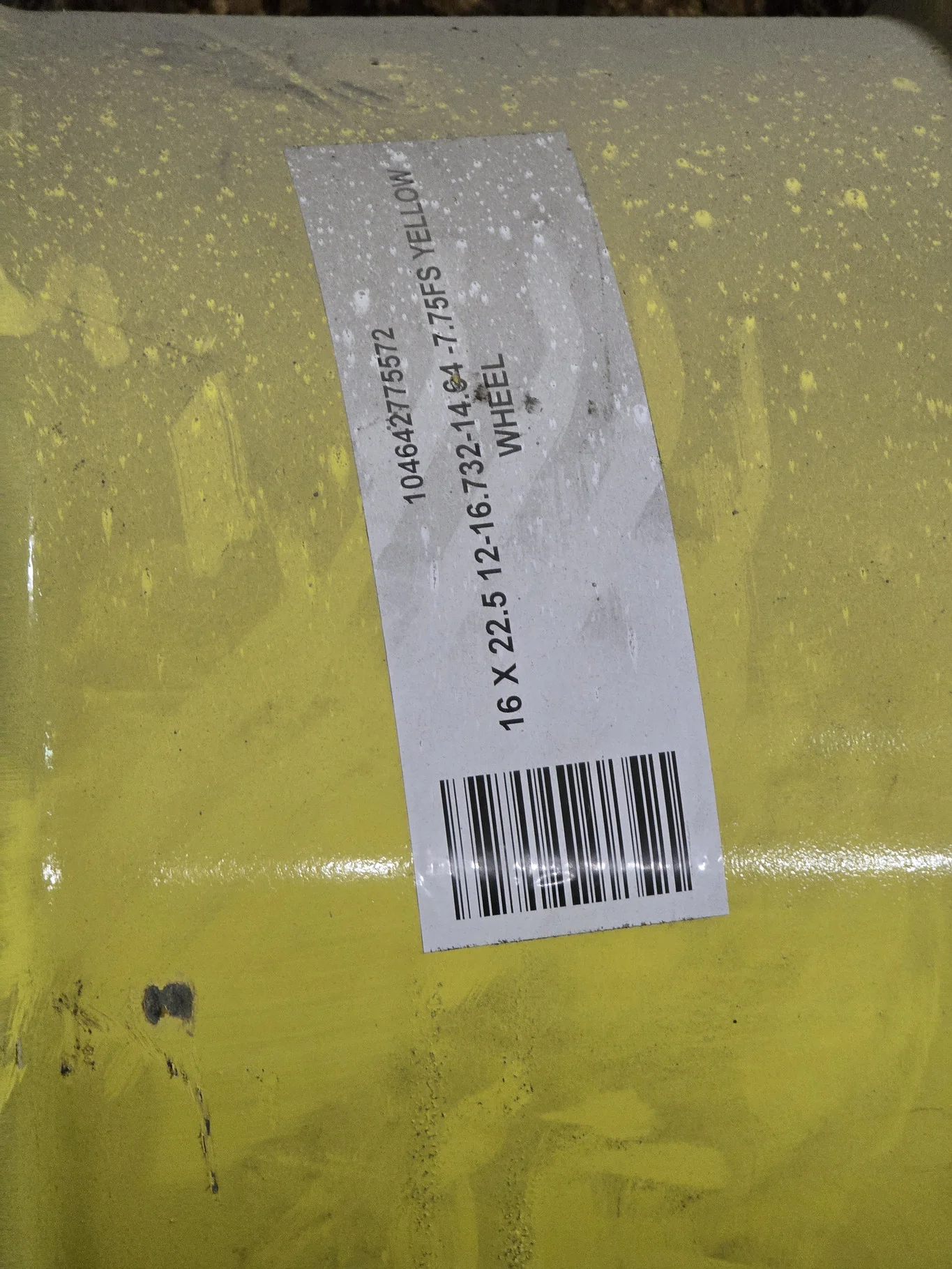 16 X 22.5 12-16.732-14.64 -7.75FS YELLOW WHEEL