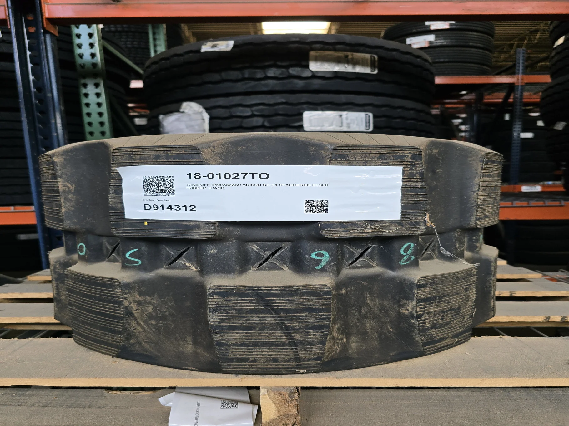 TAKE-OFF B400X86X50 ARISUN SD E1 STAGGERED BLOCK RUBBER TRACK