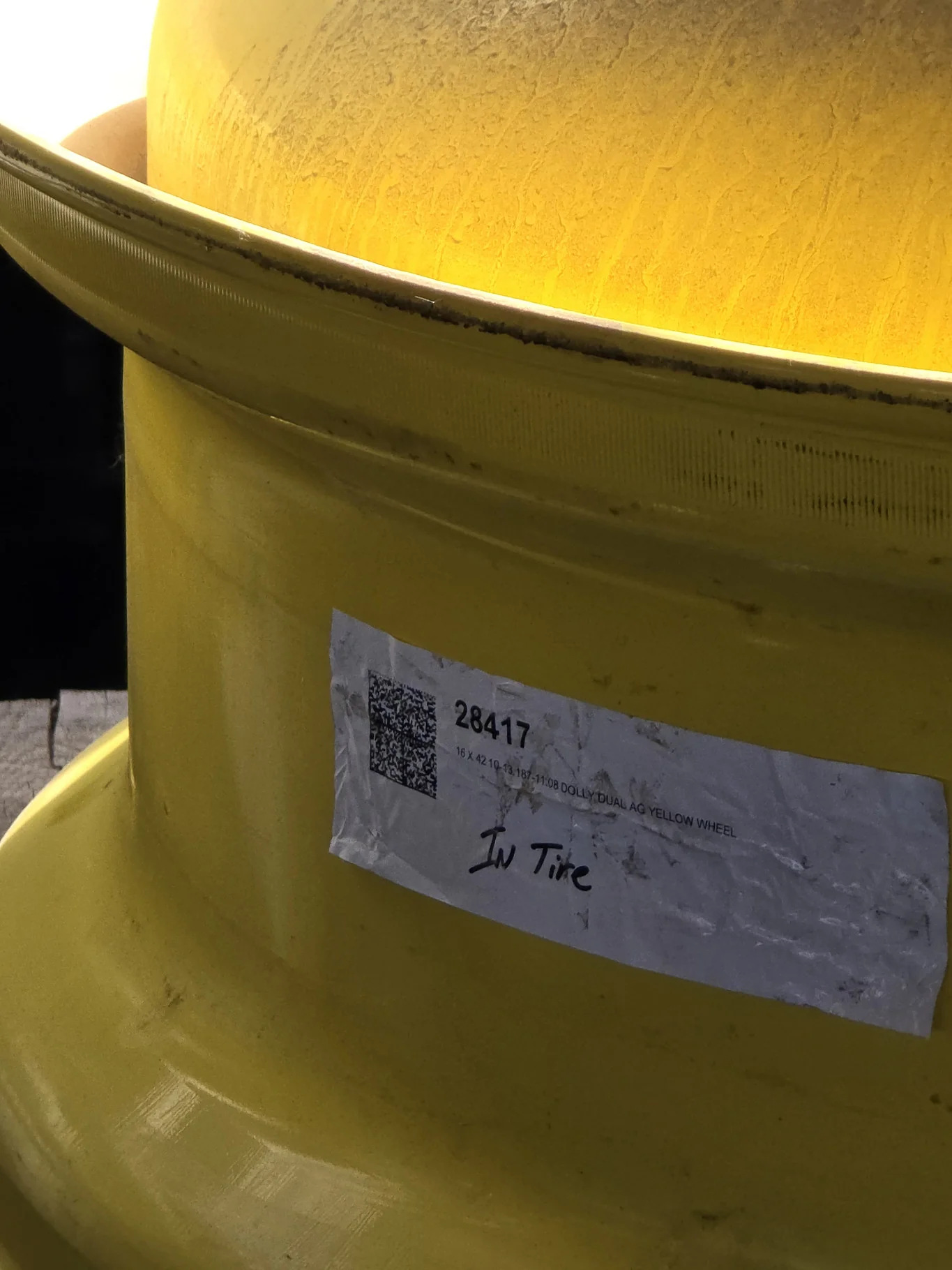 16 X 42 10-13.187-11.08 DOLLY DUAL YELLOW WHEEL image 3