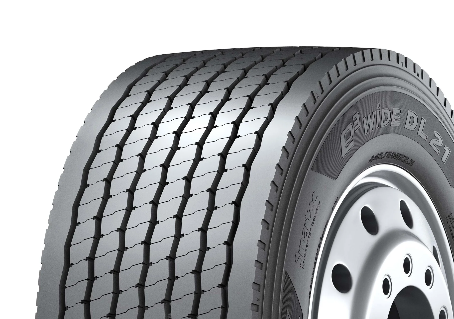 445/50R22.5/20 HANKOOK E3 WIDE DL21 OPTIMIZED LONG HAUL C/S DRIVE TL