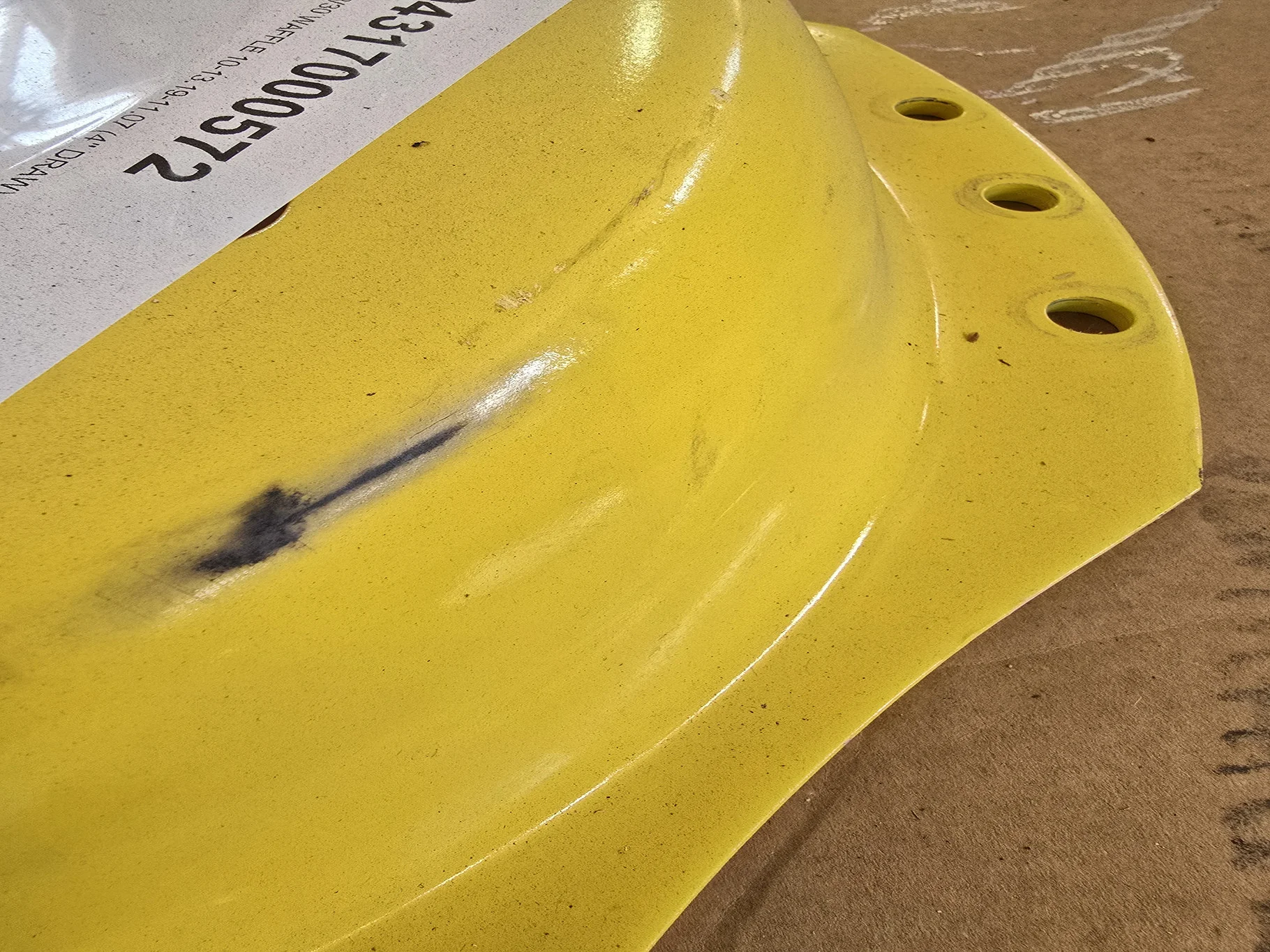 DISCS 28/30 WAFFLE 10-13.19-11.07 (4" DRAW) 3 BOLT YELLOW RECONDITIONED image 3