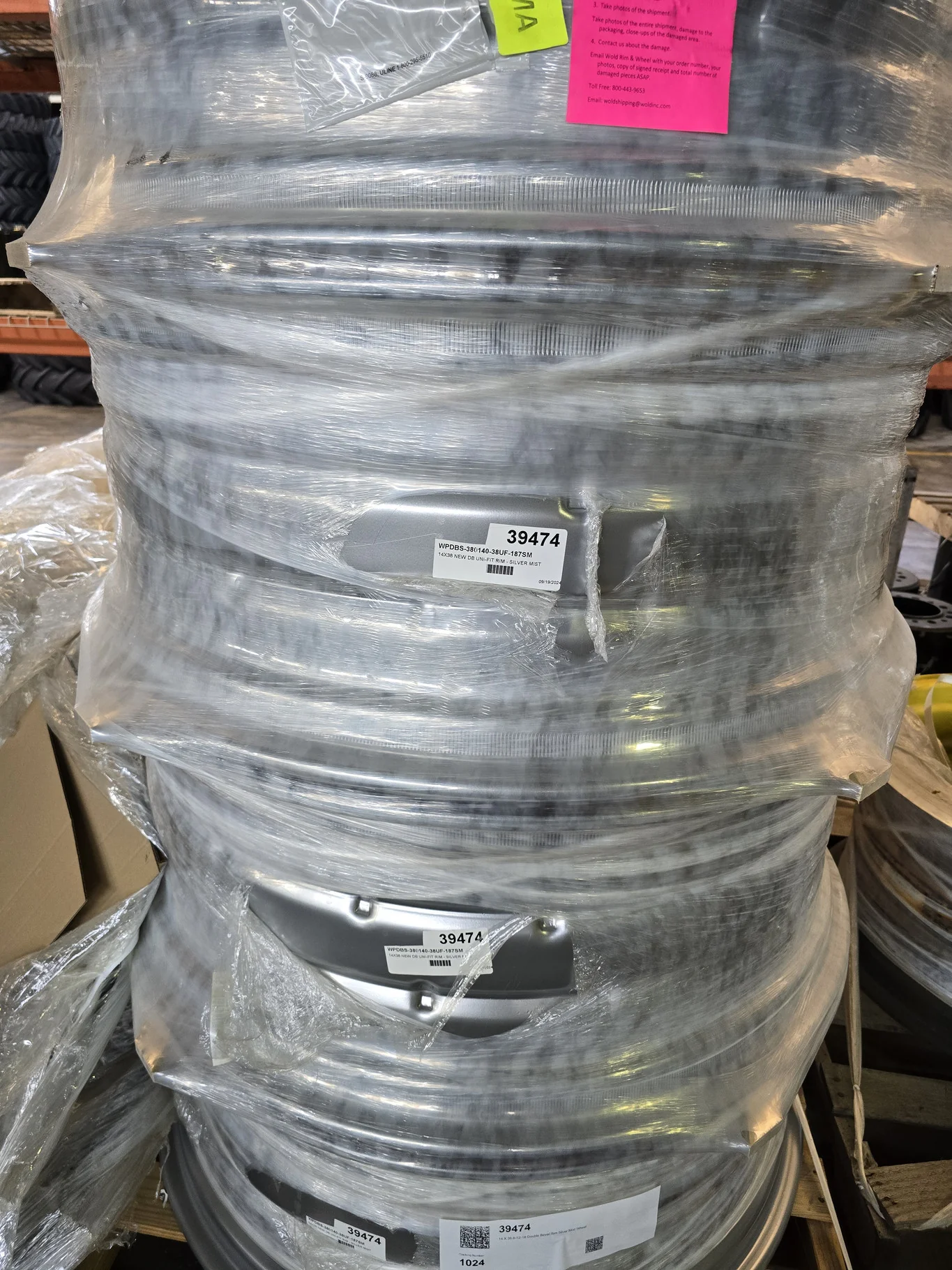 14 X 38 Double Bevel Silver Wheel