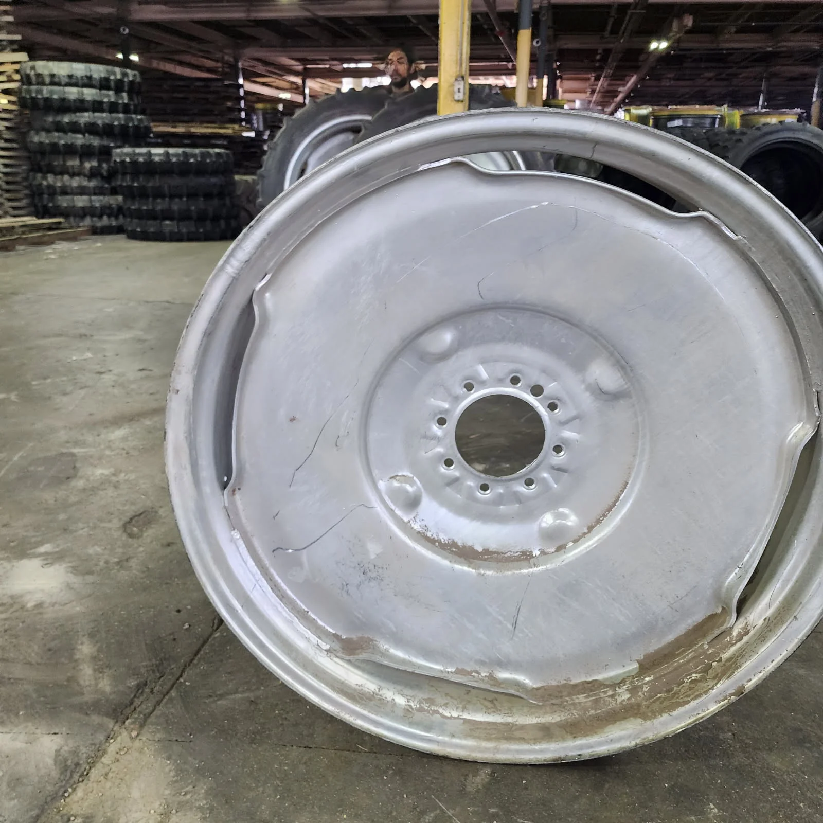 10 X 38 8-8-6 +1.73 OFFSET GALVANIZED SINGLE CENTER WHEEL