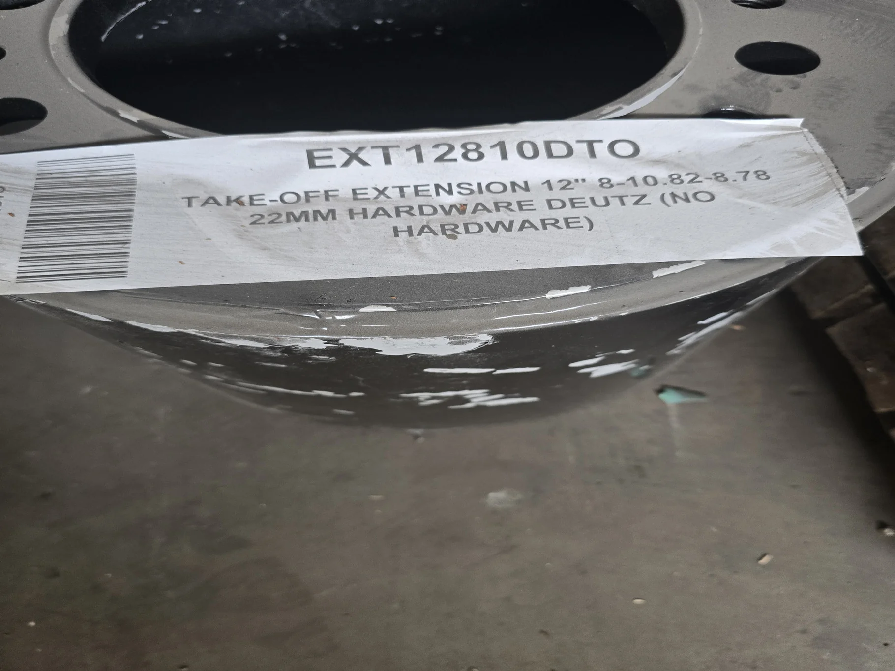 TAKE-OFF 12" EXTENSION 8-10.82-8.78 22MM HARDWARE DEUTZ (NO HARDWARE) image 3