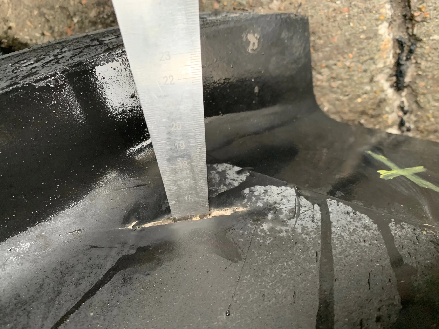 Take-off 650/65R38 Trelleborg TM800 (166D) TL mount on 18 x 38 CIH Silver (10-13-11) Small Sidewall image 5