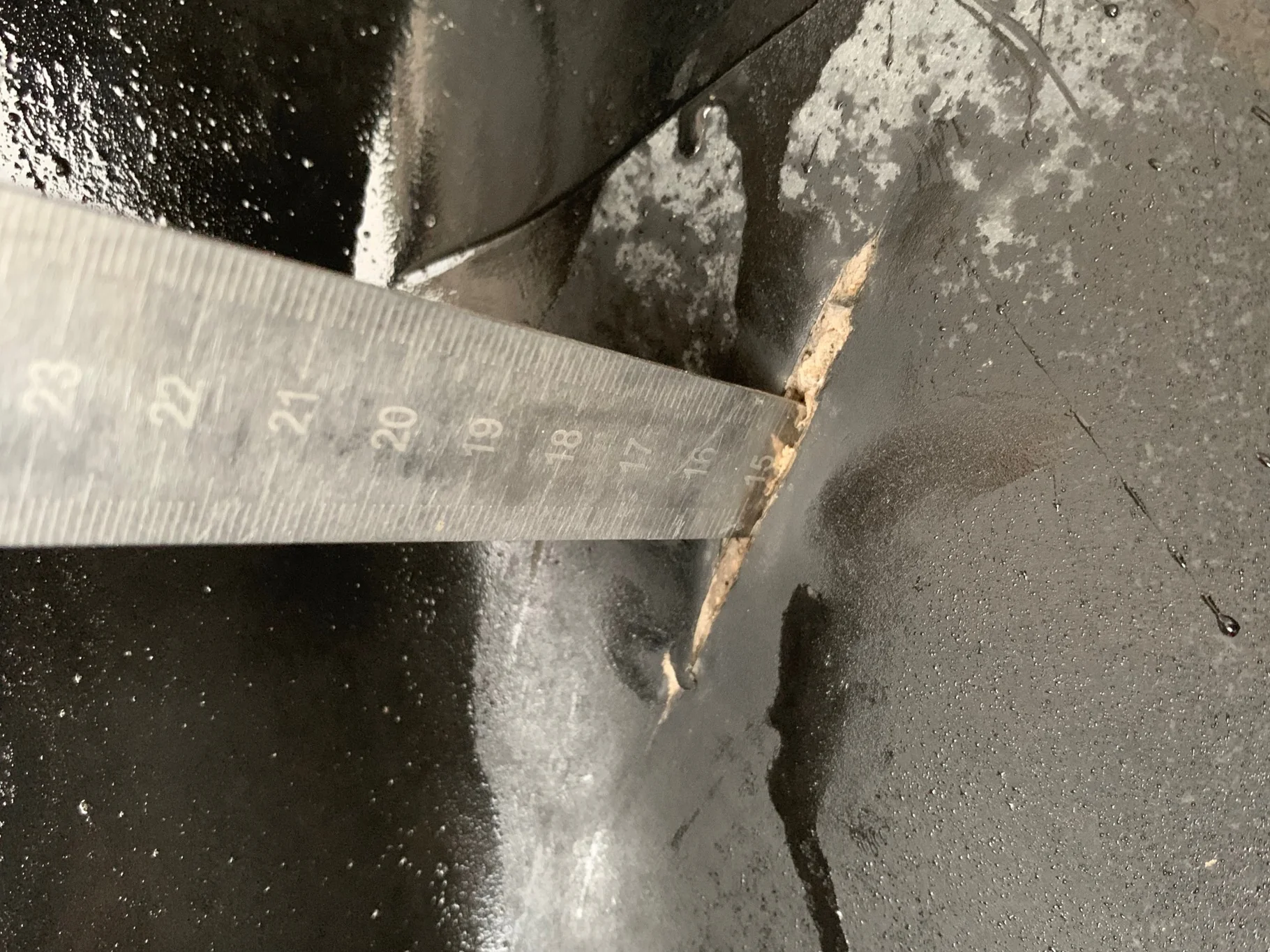 Take-off 650/65R38 Trelleborg TM800 (166D) TL mount on 18 x 38 CIH Silver (10-13-11) Small Sidewall image 6