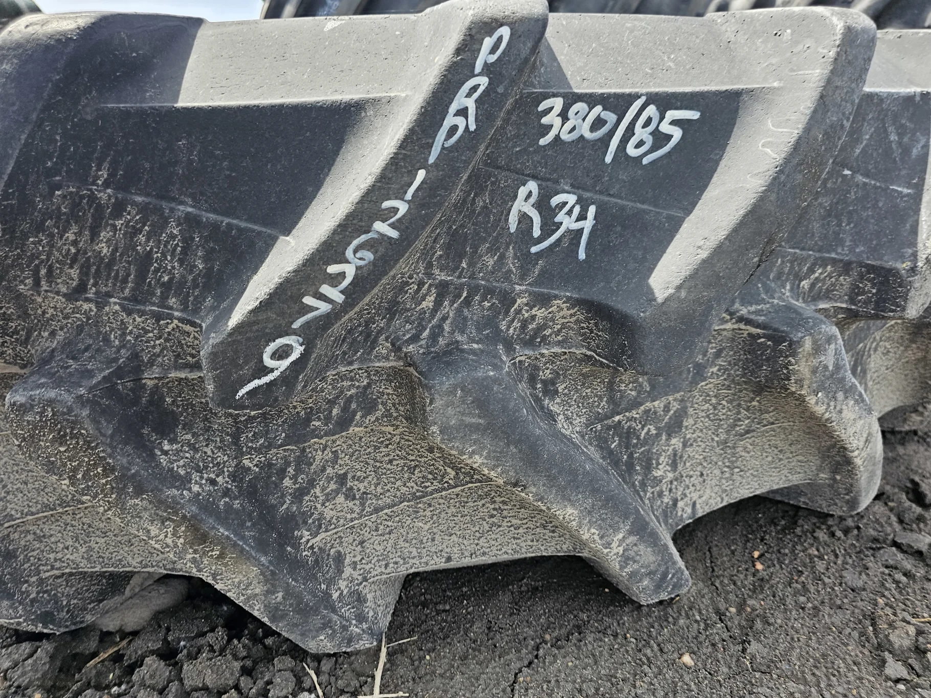 Used 85% 380/85R34 Trelleborg TM600 R-1W 137A8 TL - Good Condition (Stubble, Bead Repair By Polar image 3