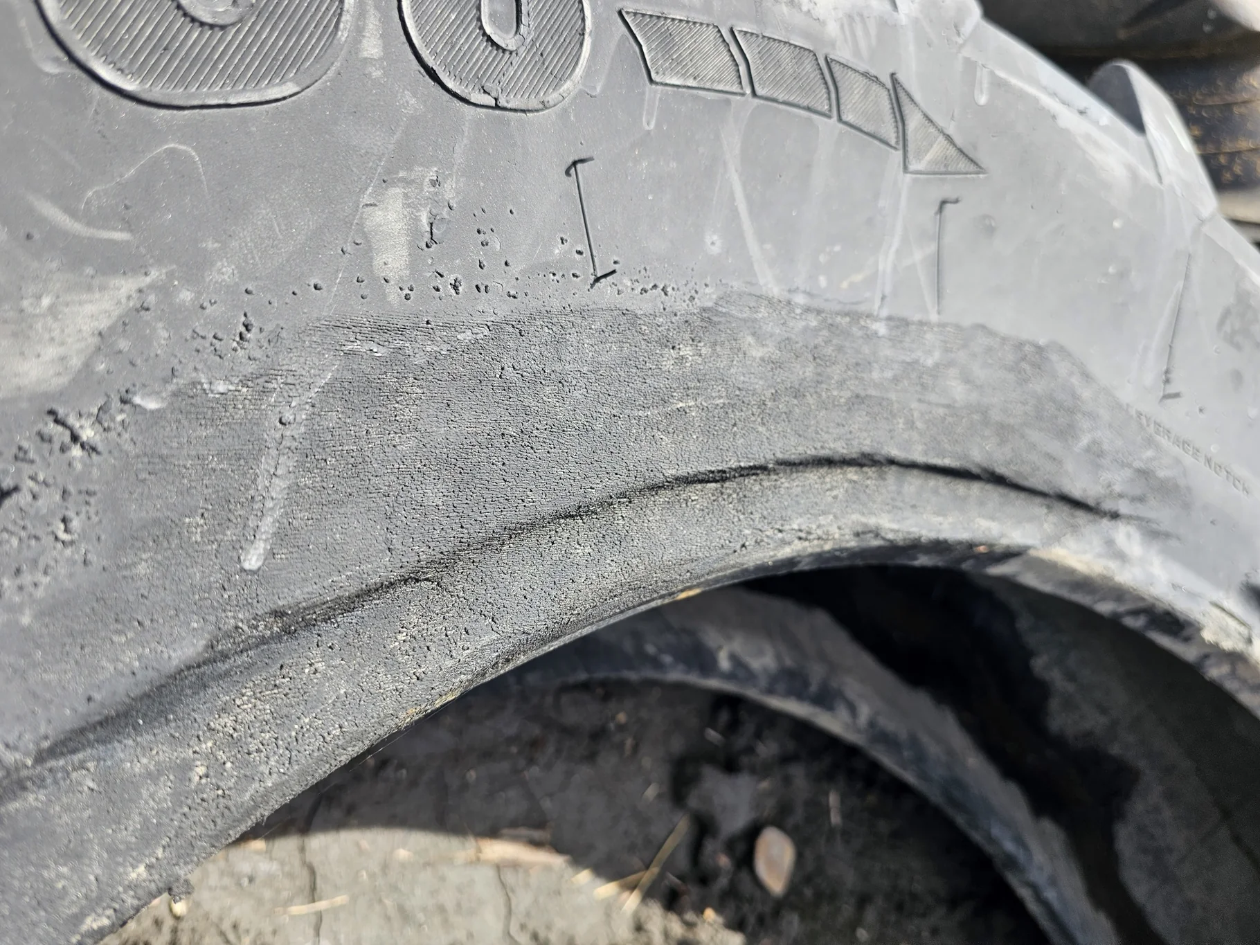 Used 85% 380/85R34 Trelleborg TM600 R-1W 137A8 TL - Good Condition (Stubble, Bead Repair By Polar image 5