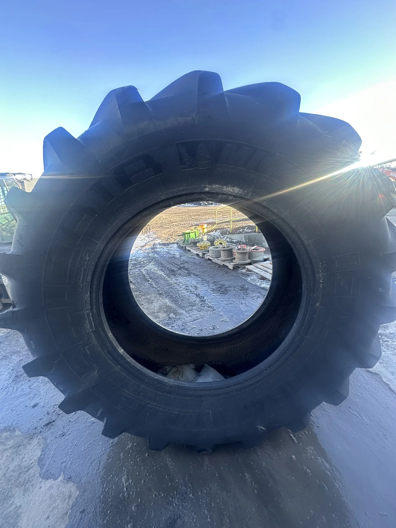 Used 75% IF710/70R42 Michelin AxioBib R-1W (179D) TL Lug Cuts image 2