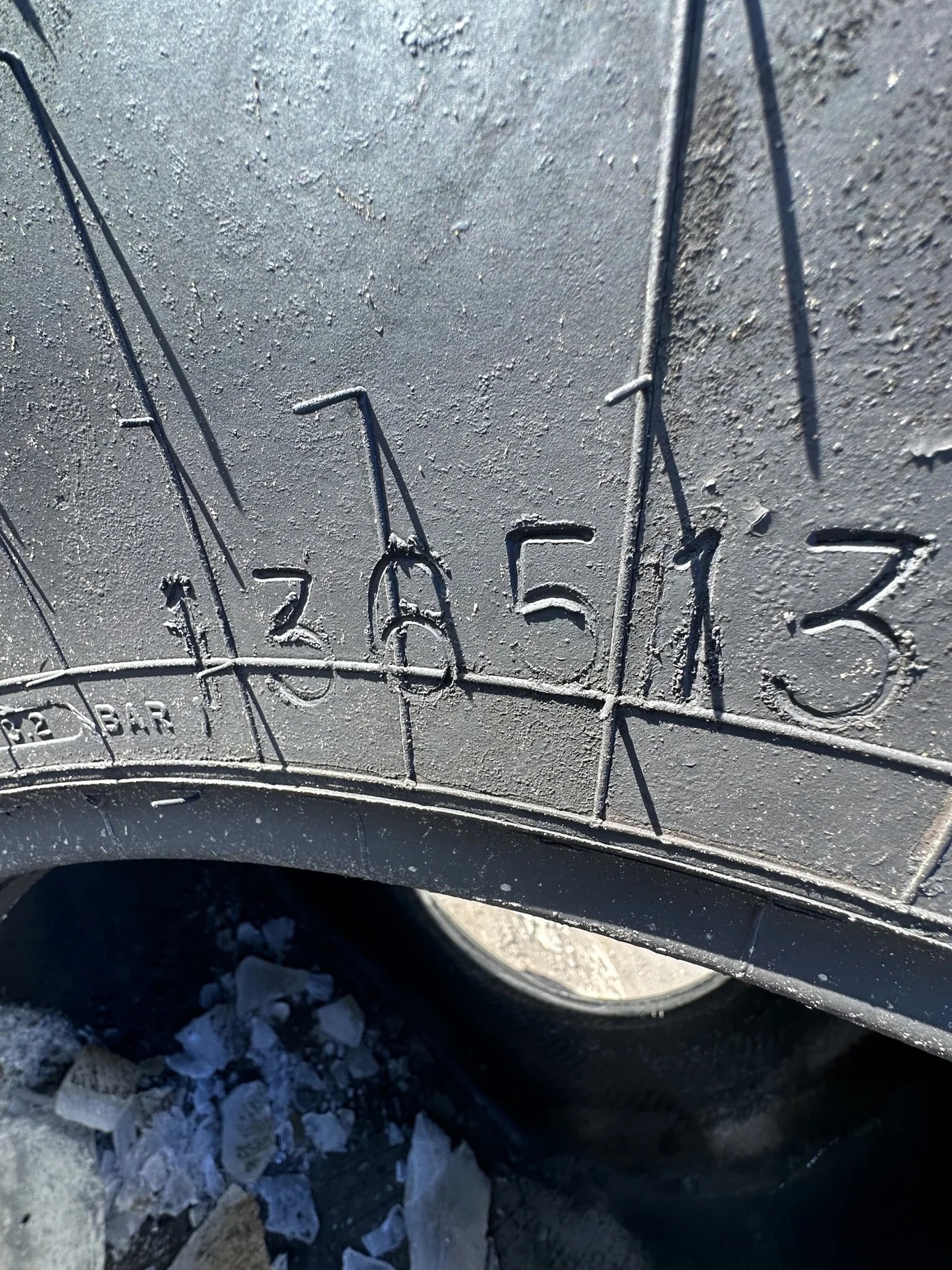 Used 80% IF1250/50R32 CFO Firestone Radial Deep Tread 23 R-1W 201B TL image 3