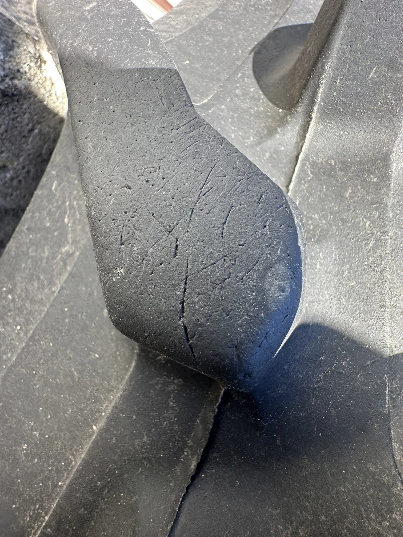 Used 80% 380/85R38 Trelleborg TM600 R-1W 142B TL (Lug Cuts Cuts Between Lugs Sidewall Patch) image 4