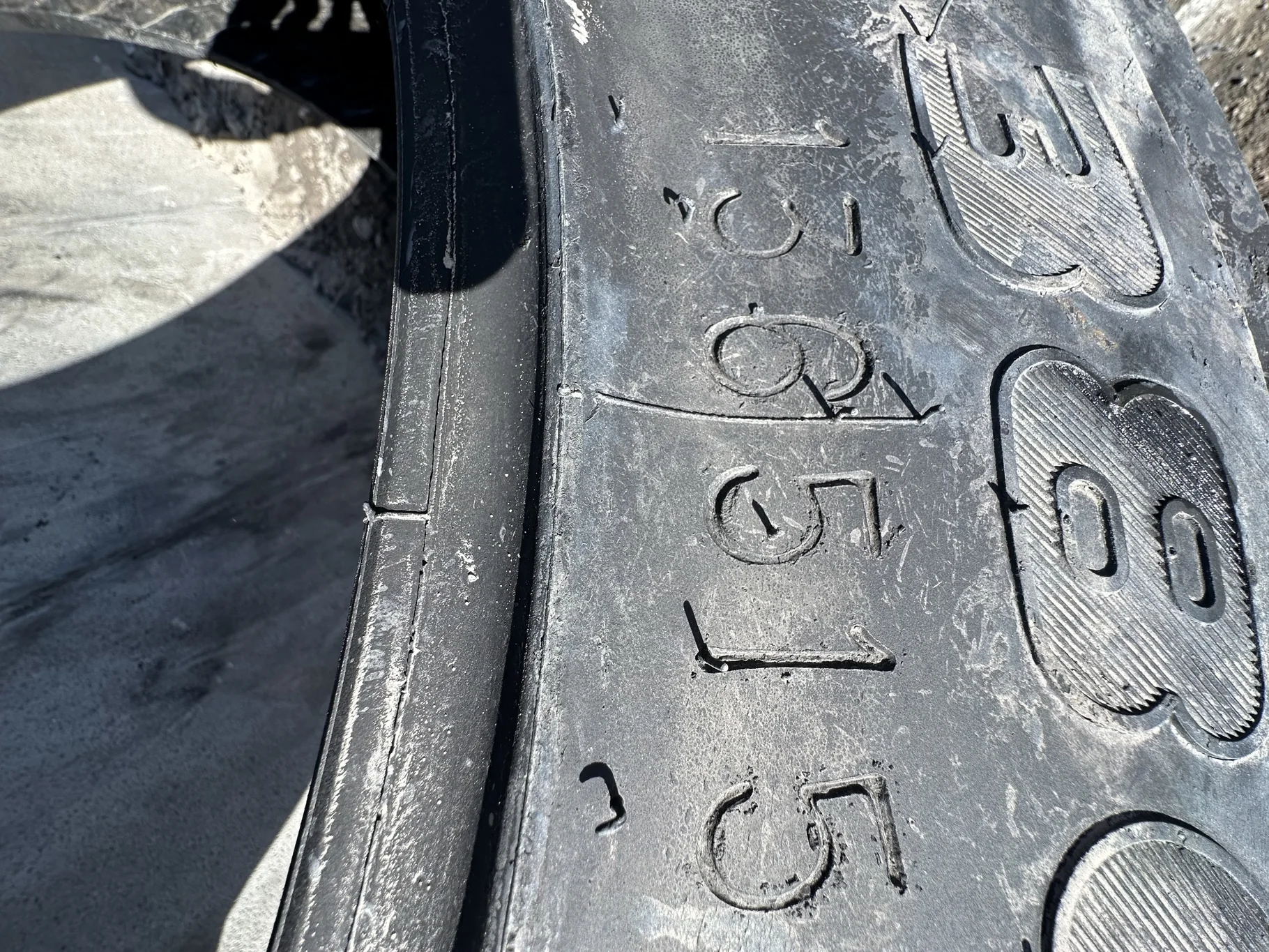 Used 80% 380/85R38 Trelleborg TM600 R-1W 142B TL (Lug Cuts Cuts Between Lugs Sidewall Patch) image 8