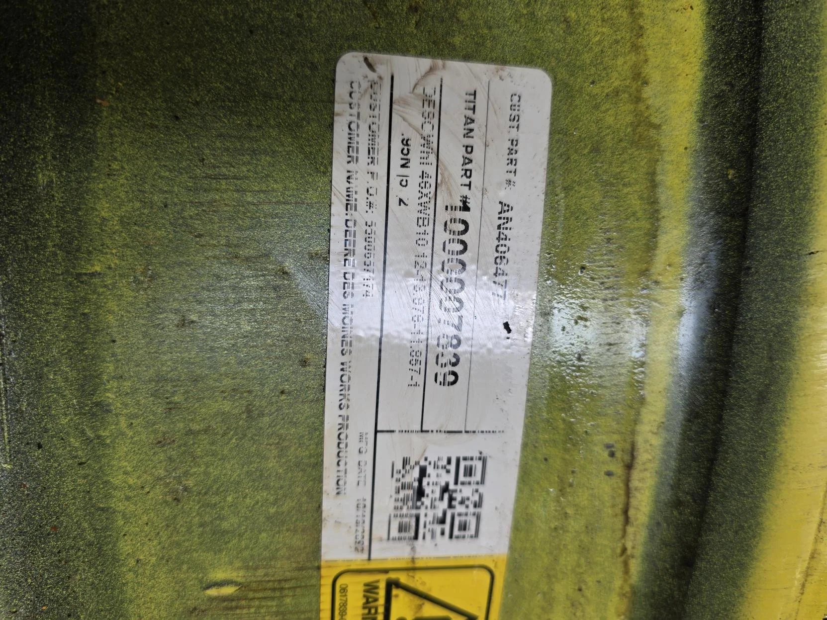 Take-Off 10 X 46  12-13.976-11.857-1 Yellow Bubble Disc Wheel image 2