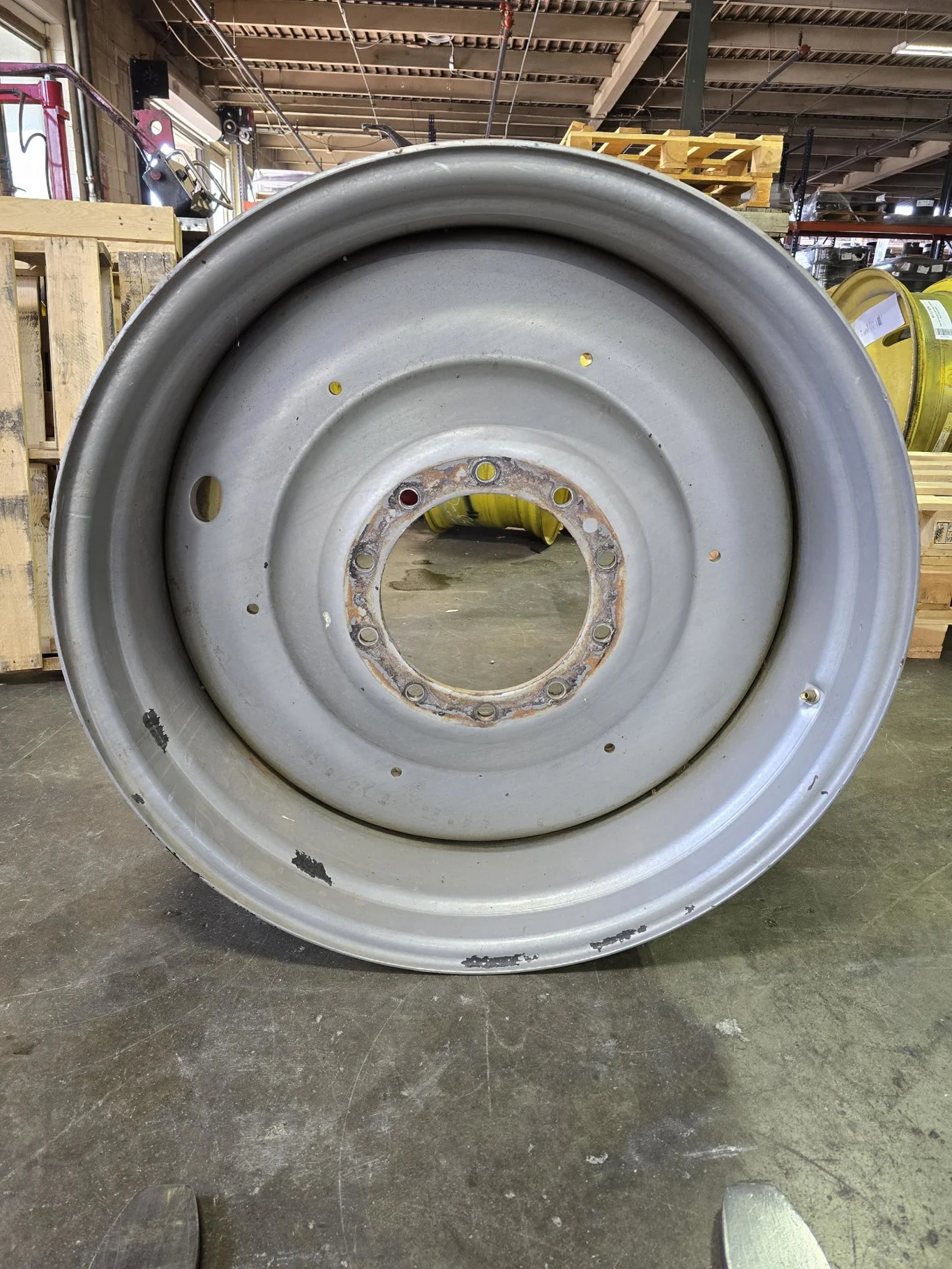Used 23 x 38 10-13.19-11.07 Solid Case Silver Wheel