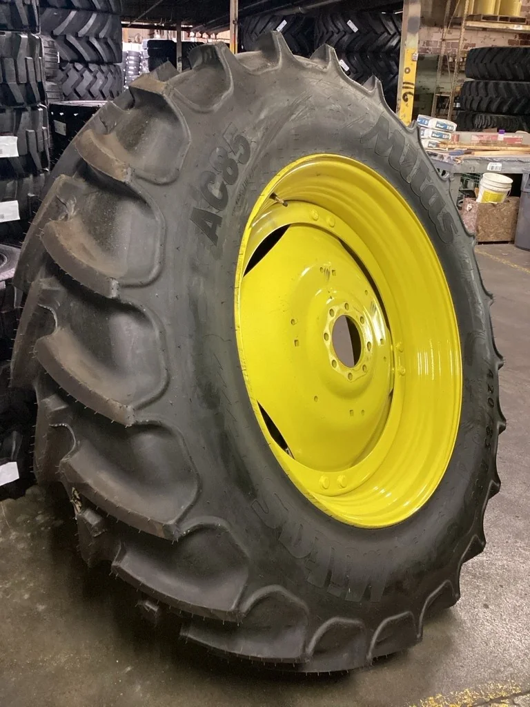 Take-Off 420/85R38 144A8 Mitas AC85 TL R-1W 95-100% On 15 x 38 8-8-6 4/2 Rail Yellow Wheel w/ Disc image 2