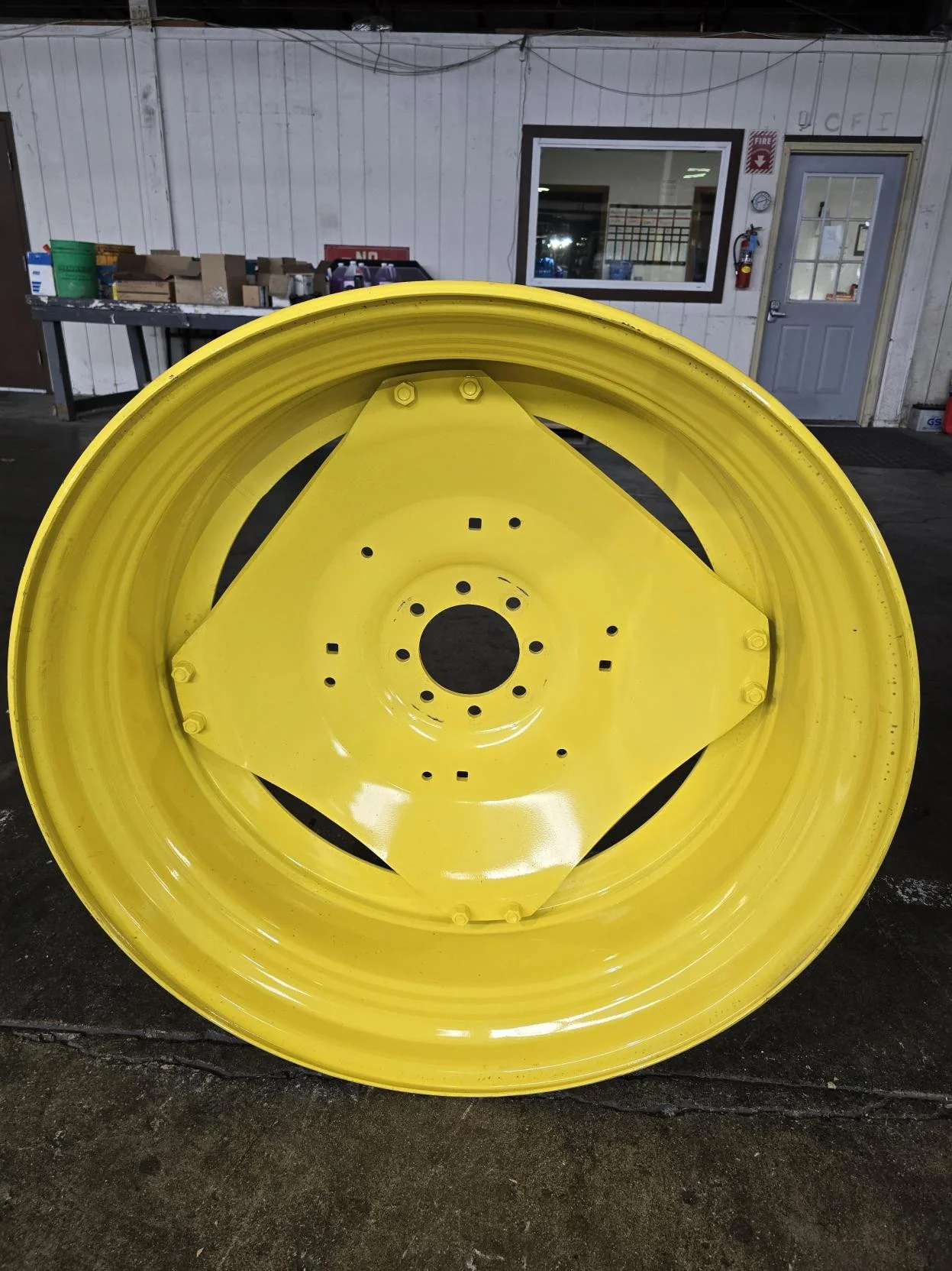 Take-Off 15 x 38 8-8-6 4/2 Rail Yellow Wheel w/ Disc