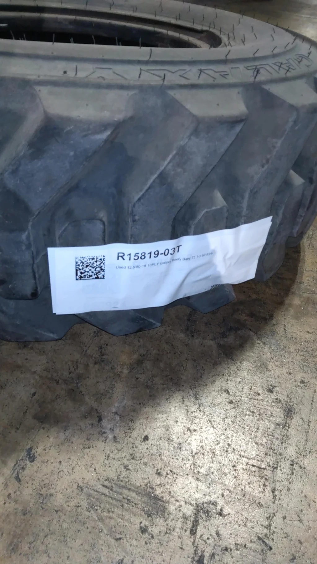 Used 12.5/80-18 10PLY Galaxy Beefy Baby TL I-3 80-85%