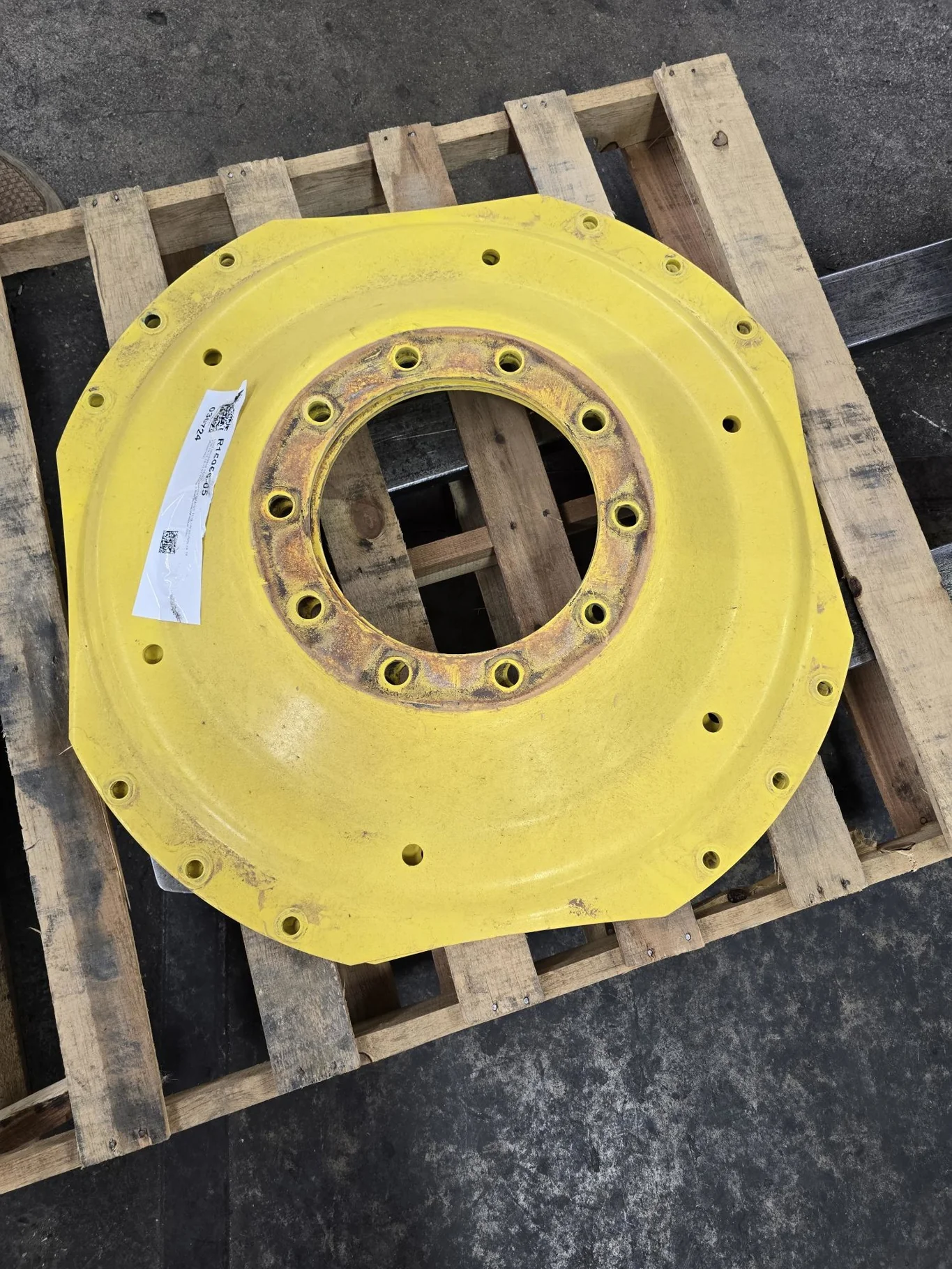 Used 38" Disc 10-13.19-11.07 Waffle Yellow