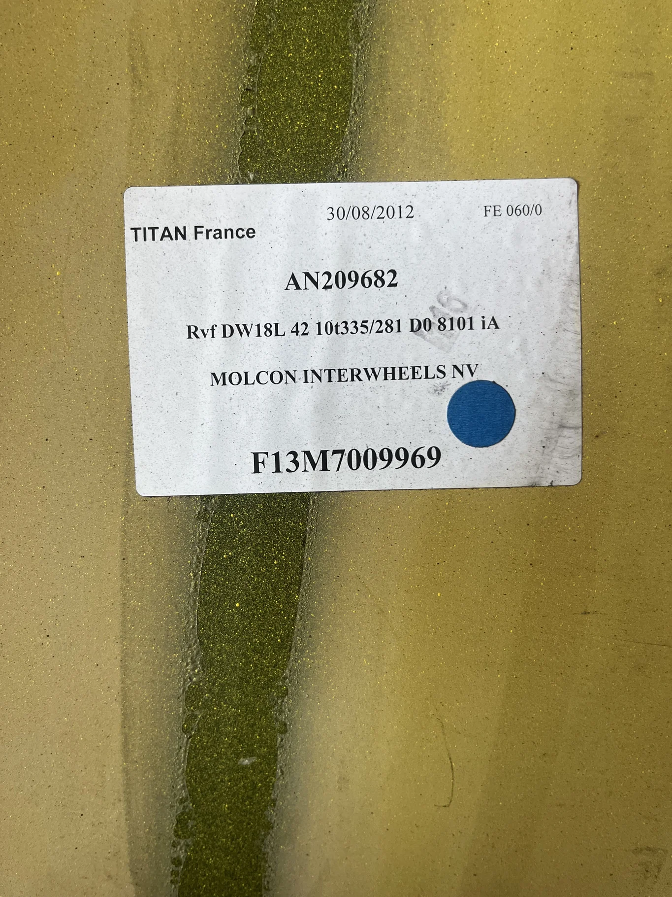 Take-Off 18 X 42 10-13.19-11.07 Yellow Sprayer Wheel image 3