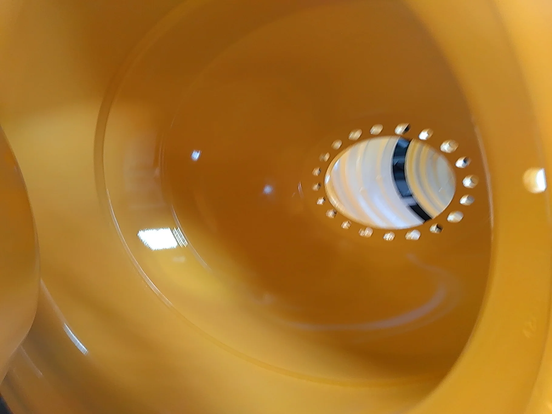 18 X 42 10-13.187-11.07-14.4 (INSIDE) DOLLY DUAL YELLOW WHEEL RECONDITIONED image 6