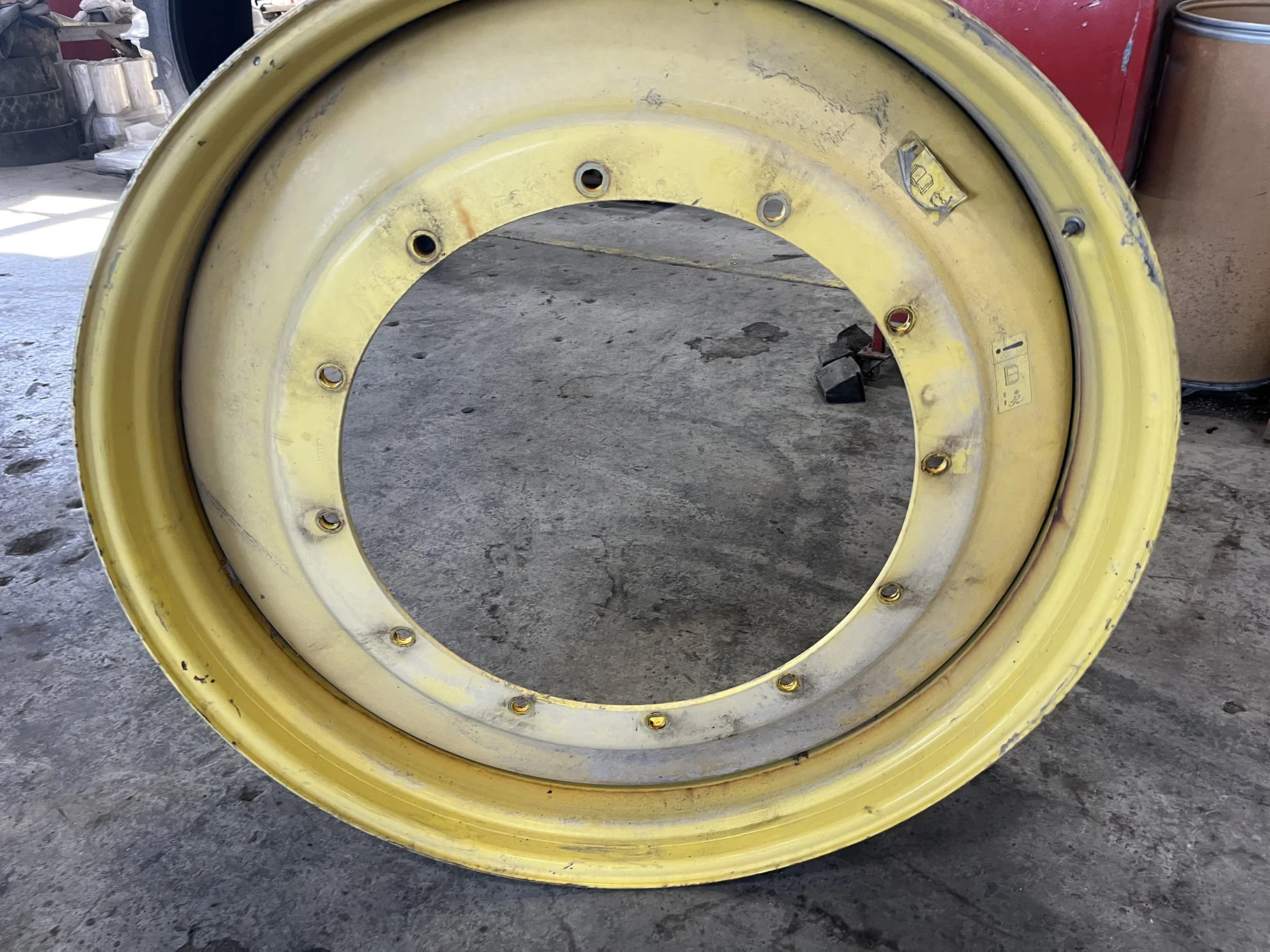 Used 13 X 50 Rim & Rail Yellow Wheel image 2