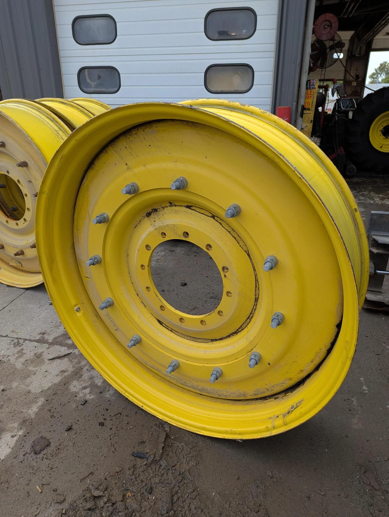 Used 13 X 50 12-15.748-13.829 Rim & Rail Yellow Wheel w/ Disc image 2