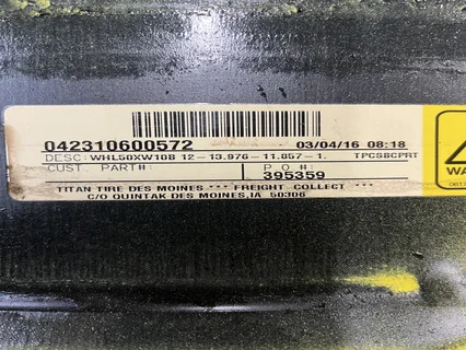 Take-Off 10 X 50 12-13.976-11.857-1 Dual Yellow Wheel image 3