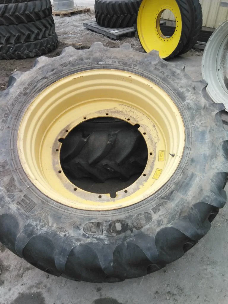 Used 620/70R46 176A8 Goodyear Super Traction TL R-1W 90-95% On 12-32.047-30.078) Rim & Rail Wheel image 3