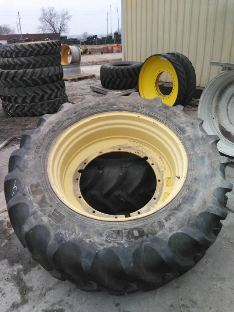Used 620/70R46 176A8 Goodyear Super Traction TL R-1W 90-95% On 12-32.047-30.078) Rim & Rail Wheel image 4