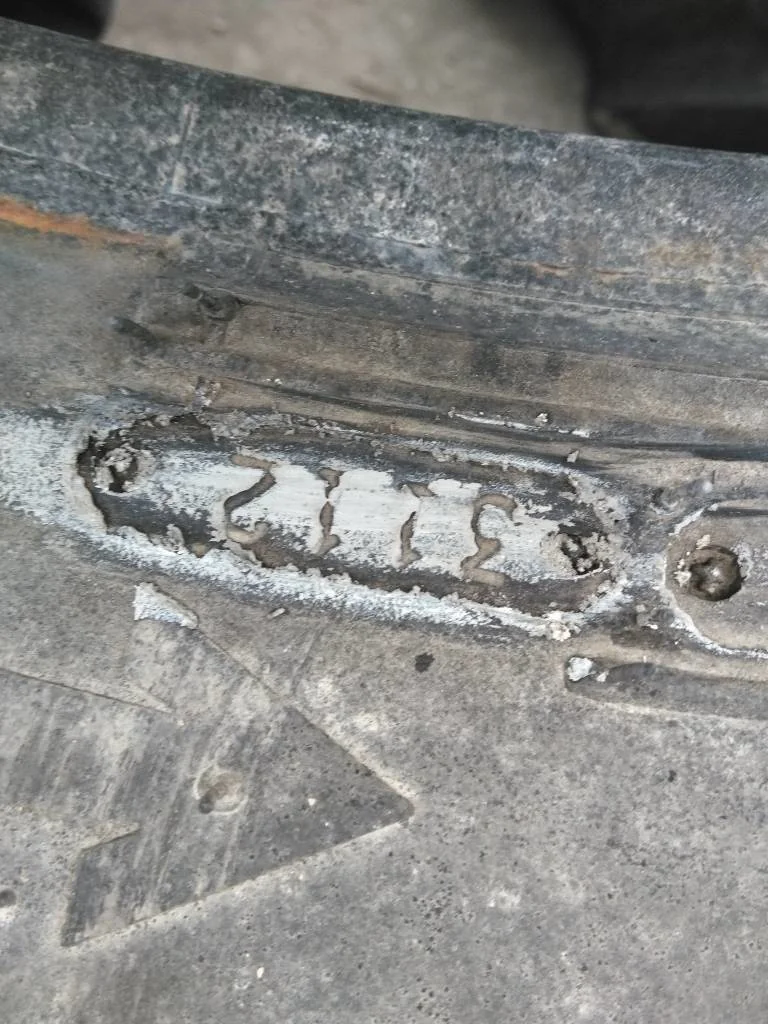 Used 420/85R34 147A8 Goodyear Optitrac TL R-1W 80-85% (Cuts, Bead Damage, Weather Checking)