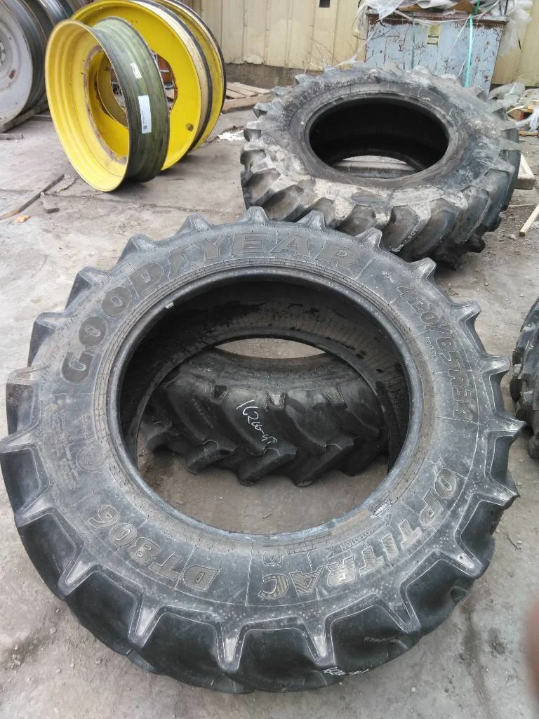 Used 420/85R34 147A8 Goodyear Optitrac TL R-1W 80-85% (Cuts, Bead Damage, Weather Checking) image 2