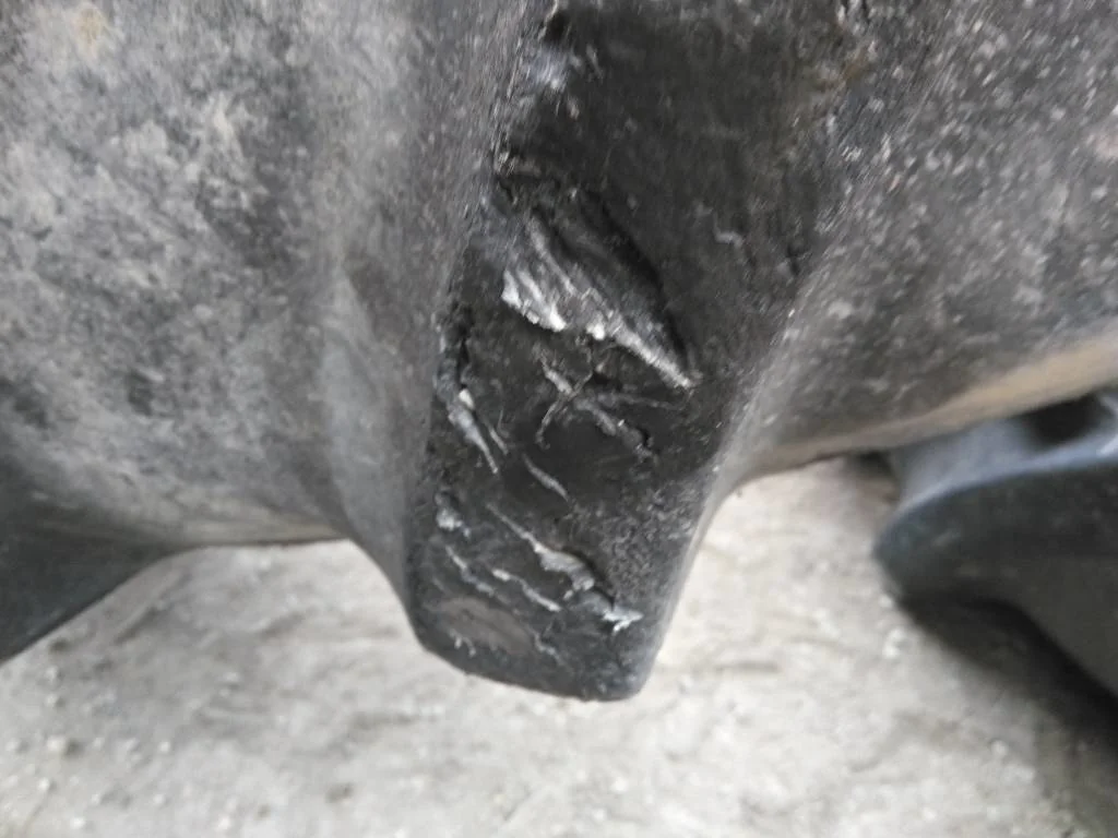 Used 420/85R34 147A8 Goodyear Optitrac TL R-1W 80-85% (Cuts, Bead Damage, Weather Checking) image 4