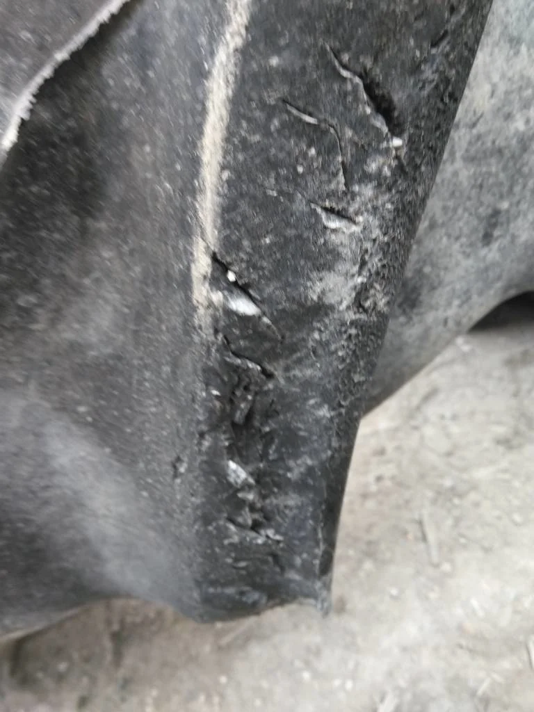 Used 420/85R34 147A8 Goodyear Optitrac TL R-1W 80-85% (Cuts, Bead Damage, Weather Checking) image 5