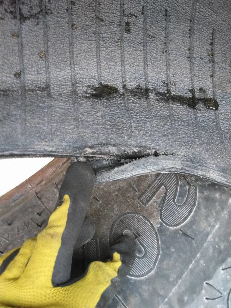 Used 420/85R34 147A8 Goodyear Optitrac TL R-1W 80-85% (Cuts, Bead Damage, Weather Checking) image 6