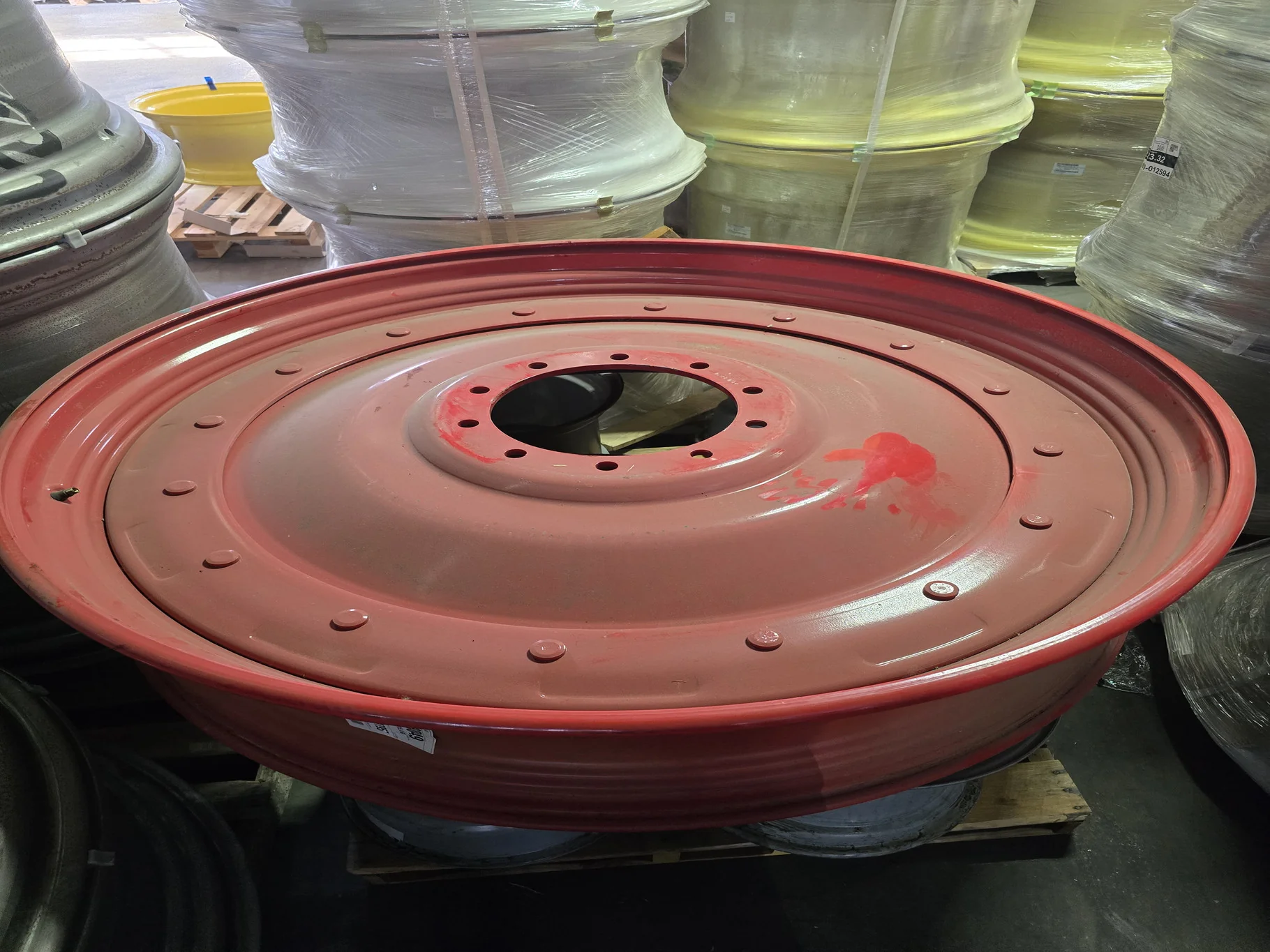 Take-Off 15 x 50 10-13.19-11.07 Rim & Rail Fendt Red Wheel w/ Disc image 2
