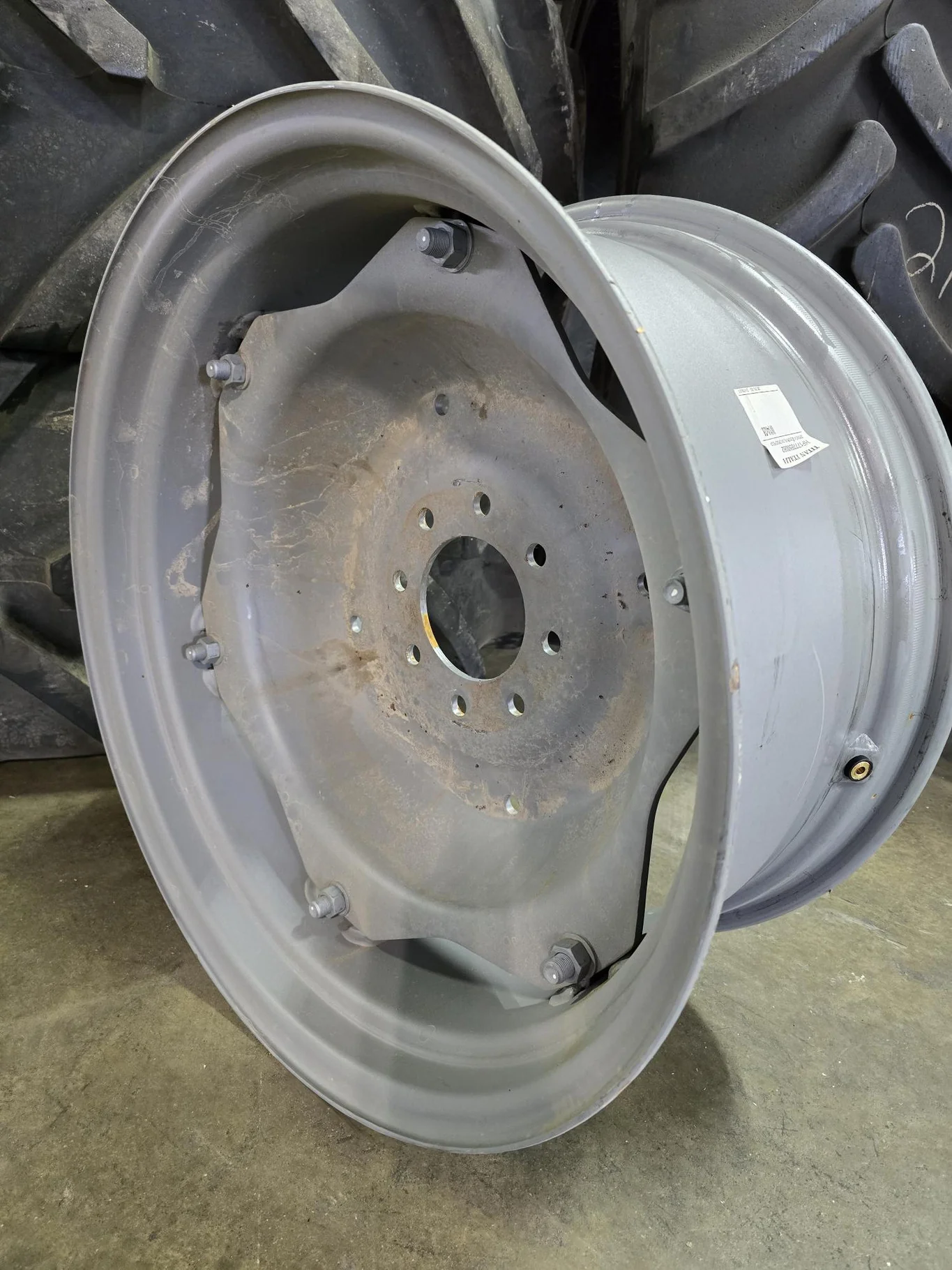 Take-Off 14 x 28 8-8-5.625 6 Clamp Agco Silver Wheel w/ Disc image 2