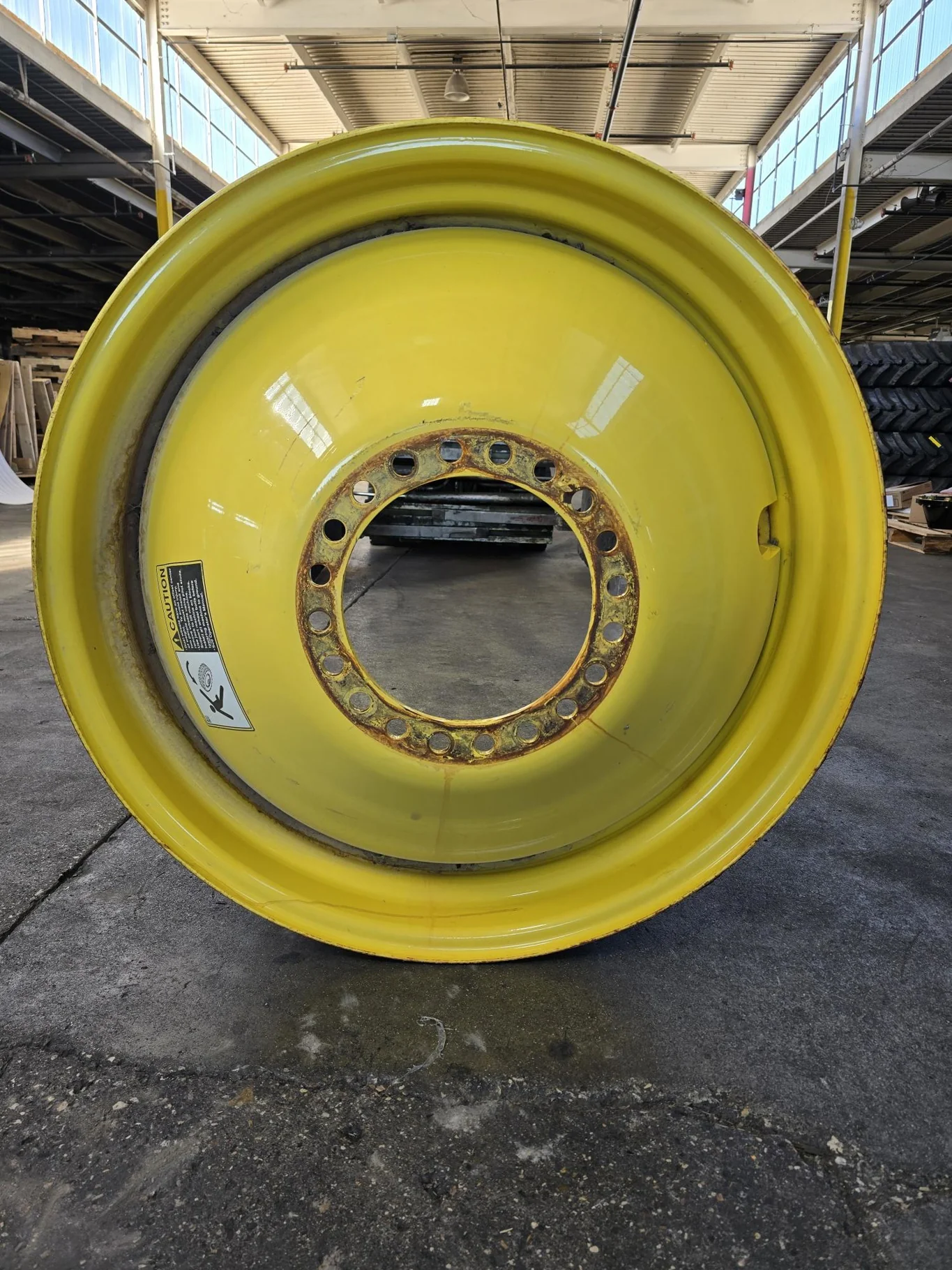 Used 23 x 38 20-13.189-11.07 Yellow Dolly Dual Wheel