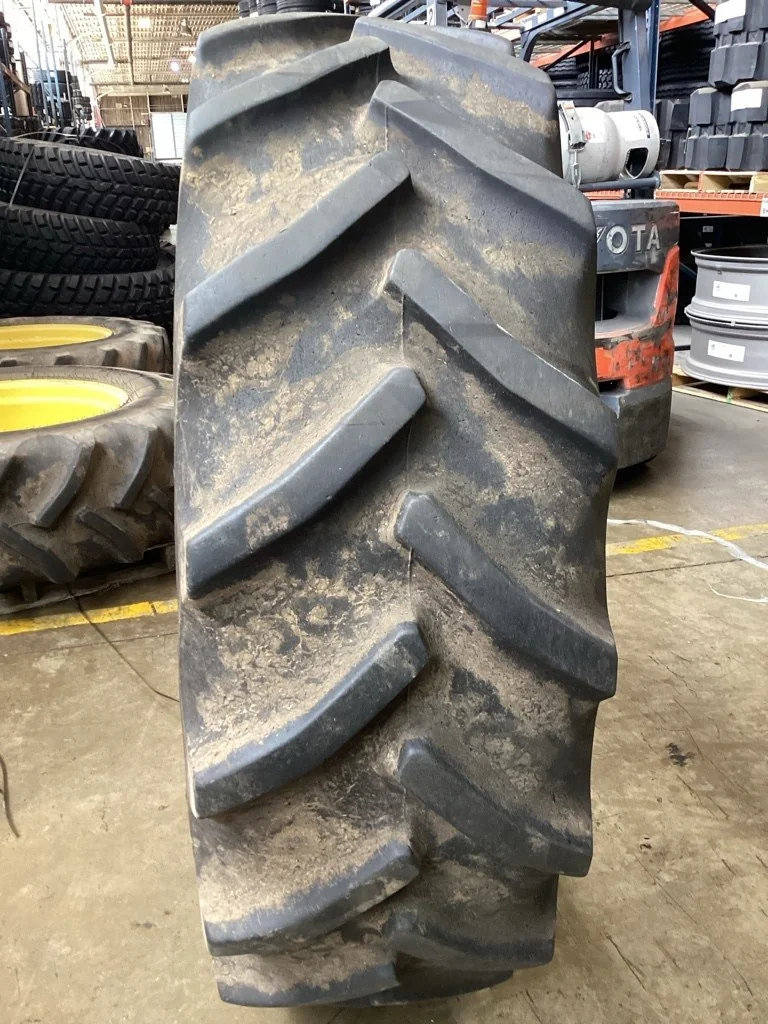 Used 480/70R34 155A8 Goodyear STR DT810 TL R-1W 70-75% On 15 x 34 12-16.732-14.62 Waffle w/ Disc image 3