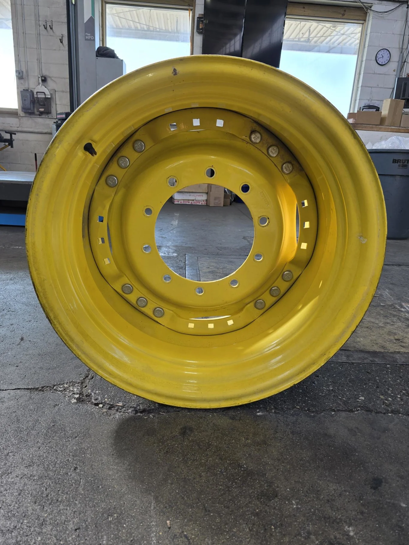 Take-Off 18 x 28 10-13.19-11.07 Waffle 3 Bolt Yellow Wheel w/ Disc
