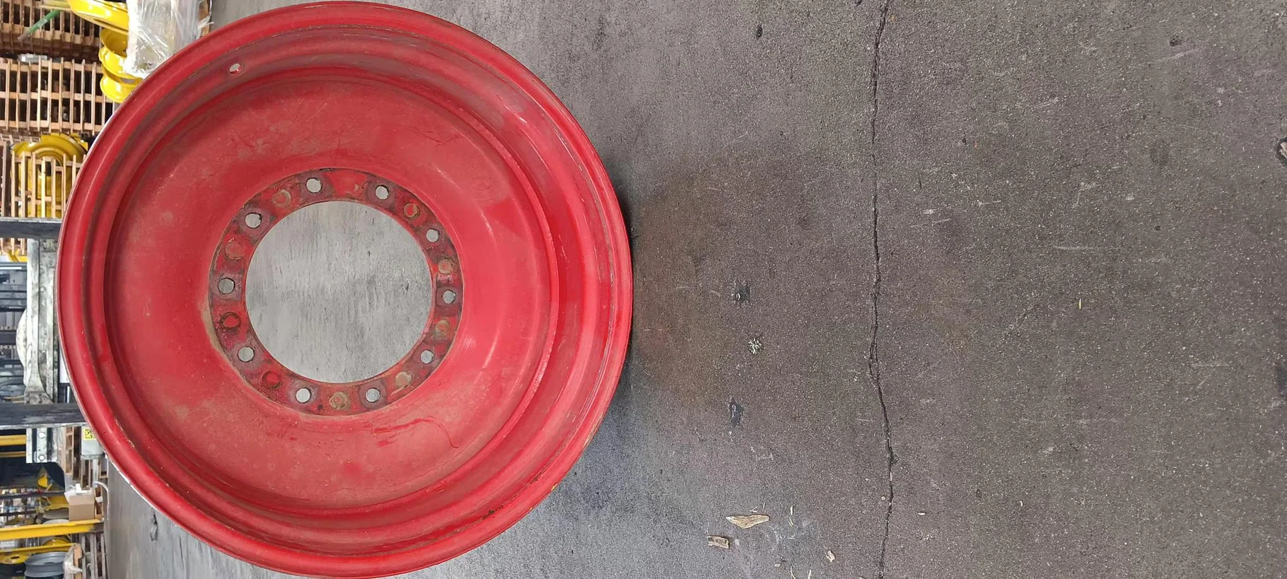 Used 15 X 28 10-13.19-11.07 Fendt Red Solid Wheel image 3