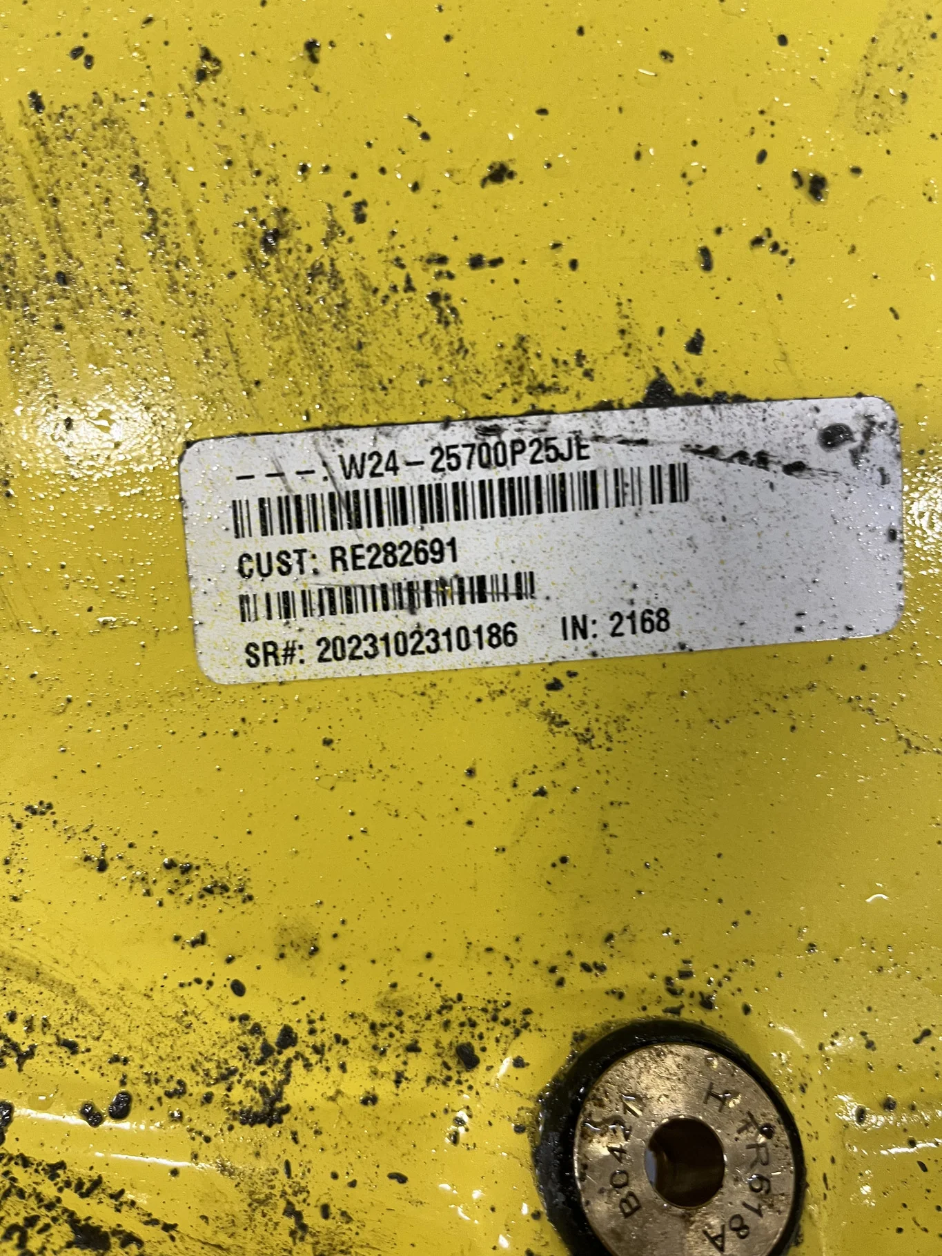 Take-Off 10 X 24 8-8-6 4/2 Clamp Yellow Wheel w/Disc