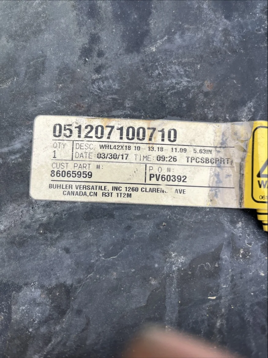 Used 18 x 42 10-13.19-11.09 Versatile Retro Yellow Dual Wheel image 3